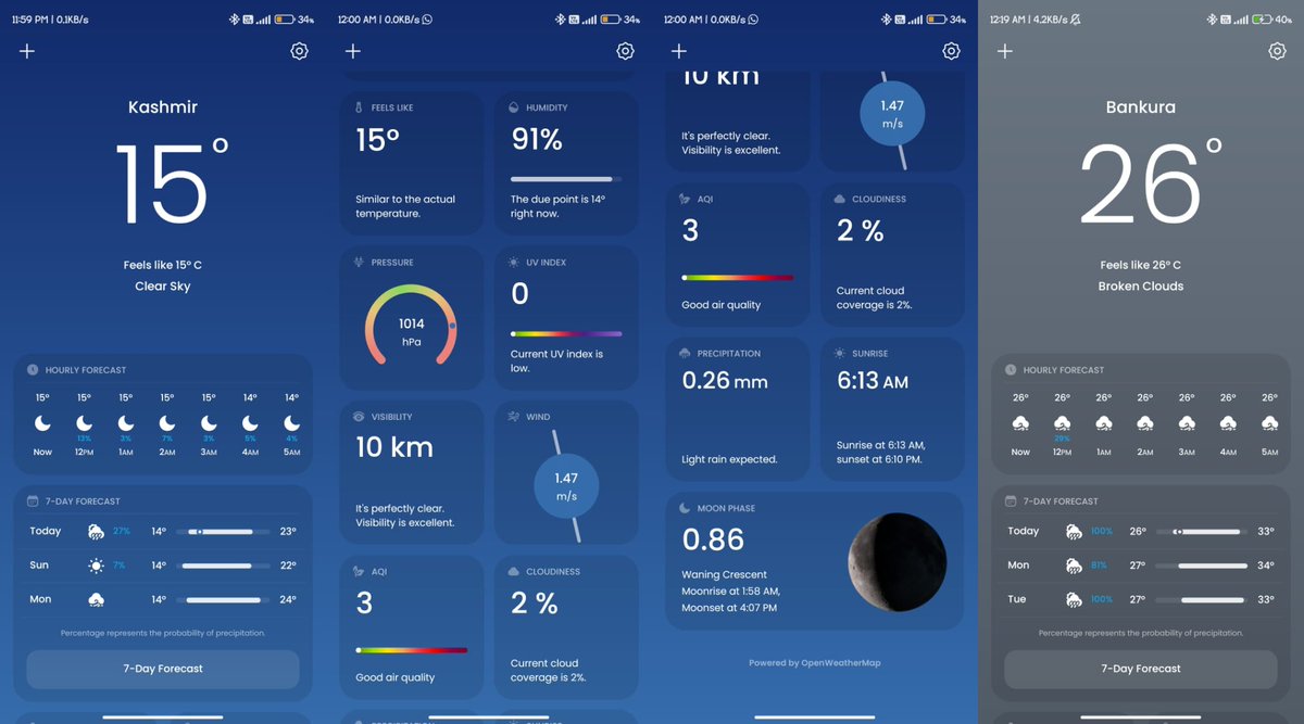 codeAbinash's tweet image. Built a weather app 🌦️ (iOS Weather inspired) with OpenWeatherMap's One Call 2.0.
API deprecated → One Call 3.0 now needs a card 💳.
Dev life = adapt and overcome. Suggestions for free weather APIs? 👇 #ReactNative #DevLife