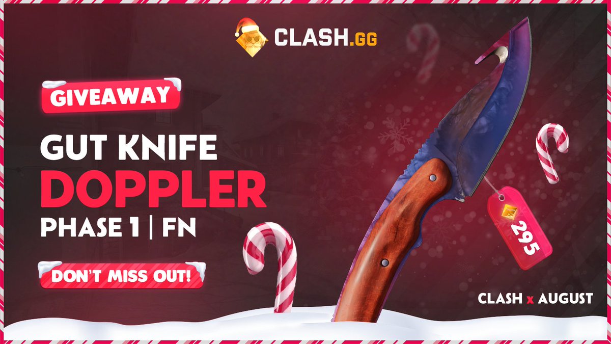 AugustMMXXIII's tweet photo. 🎄 GUT KNIFE DOPPLER GIVEAWAY 🎄

✅ Must Be Following @clashdotgg &amp; @AugustMMXXIII 
✅ Retweet the Post
✅ Tag 1 Friend

🎅 Merry Christmas 🎅 https://t.co/poLc2vMAzS