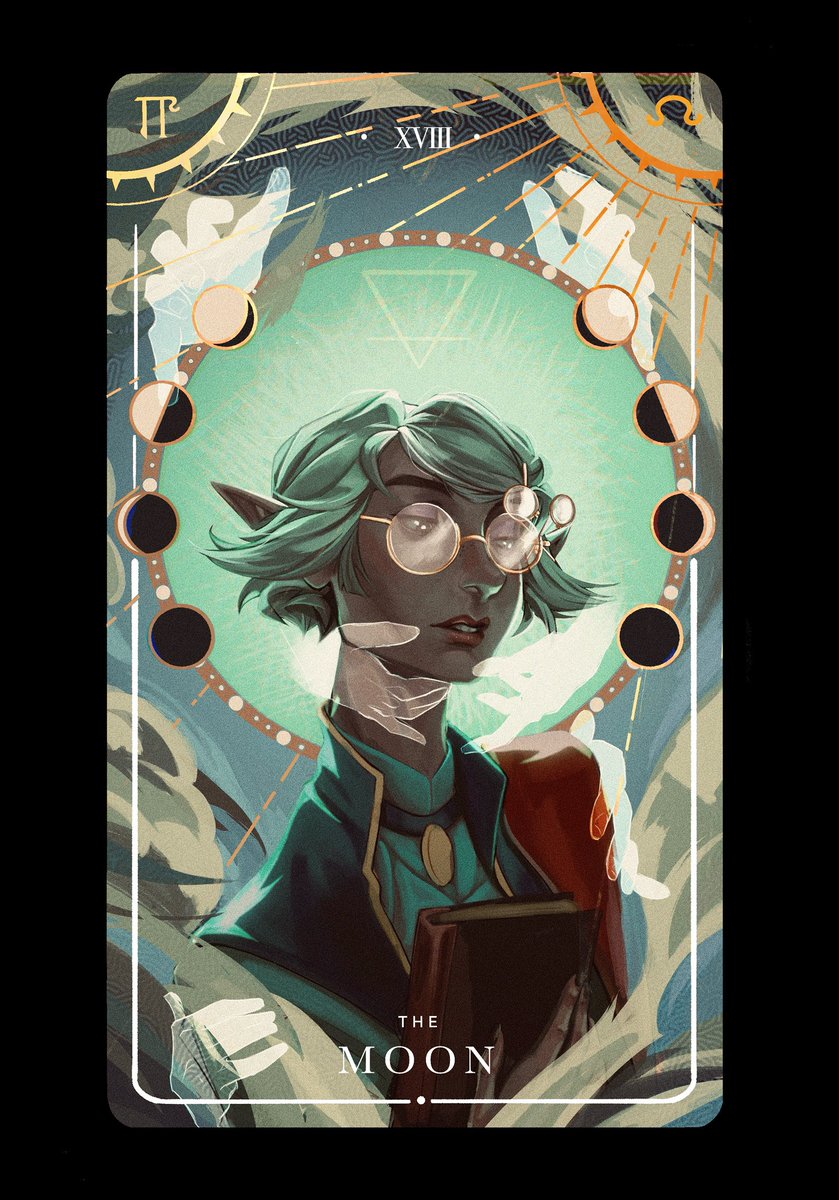 CammysCreations's tweet photo. Tarot XVIII - The Moon 

#dndart #tarot #ocart #dungeonsanddragons https://t.co/iGh7zEDGPx