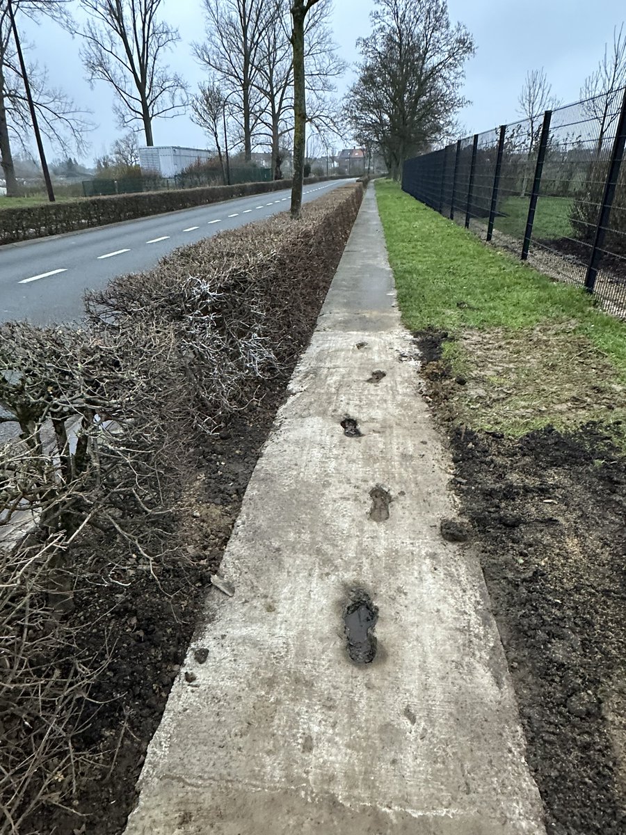 greef_kris's tweet photo. Fietspad hersteld .. denkt deze aannemer … https://t.co/x0f6Be1c4V