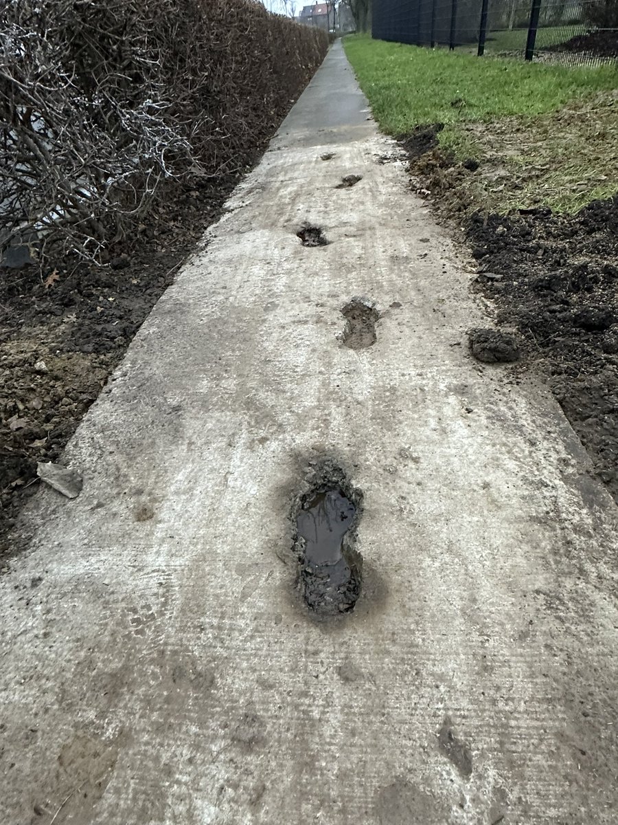 greef_kris's tweet photo. Fietspad hersteld .. denkt deze aannemer … https://t.co/x0f6Be1c4V