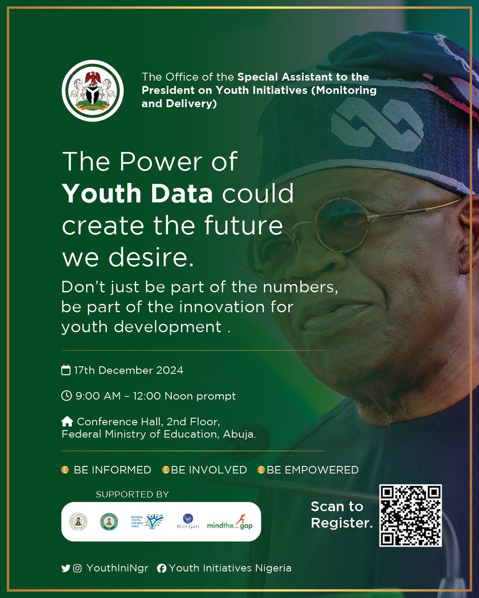 Data is the foundation of new trends.

The goal is to turn youth data into information, and this information into insight for more impactful policies for youth development.

Register to join the launch of the Youth Activities Dashboard 

forms.office.com/r/VctP7MYmBC?o…