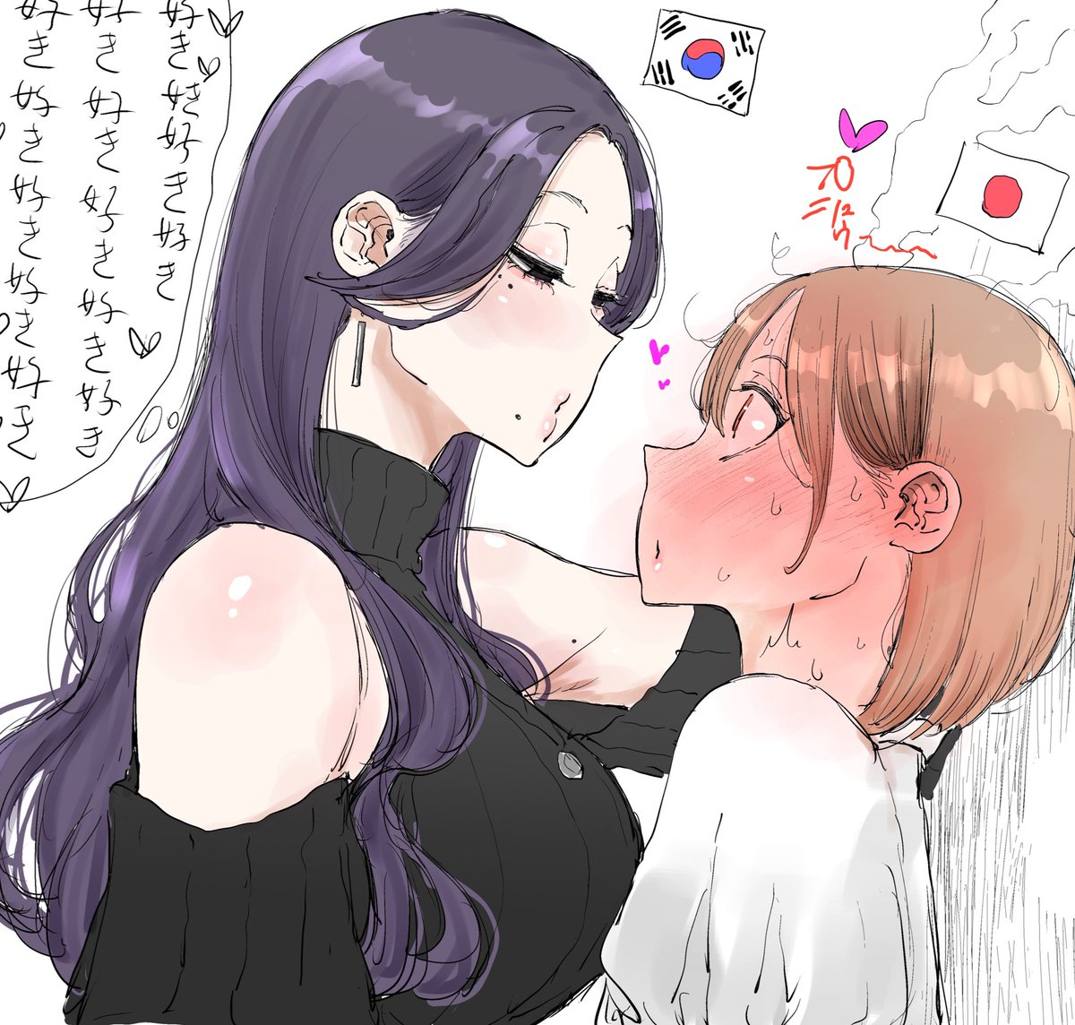 #今年も残りわずかなので今年一番伸びた絵を貼る
健全部門ならコレ
爆セクシーオンニに詰め寄られる日本人大学生 