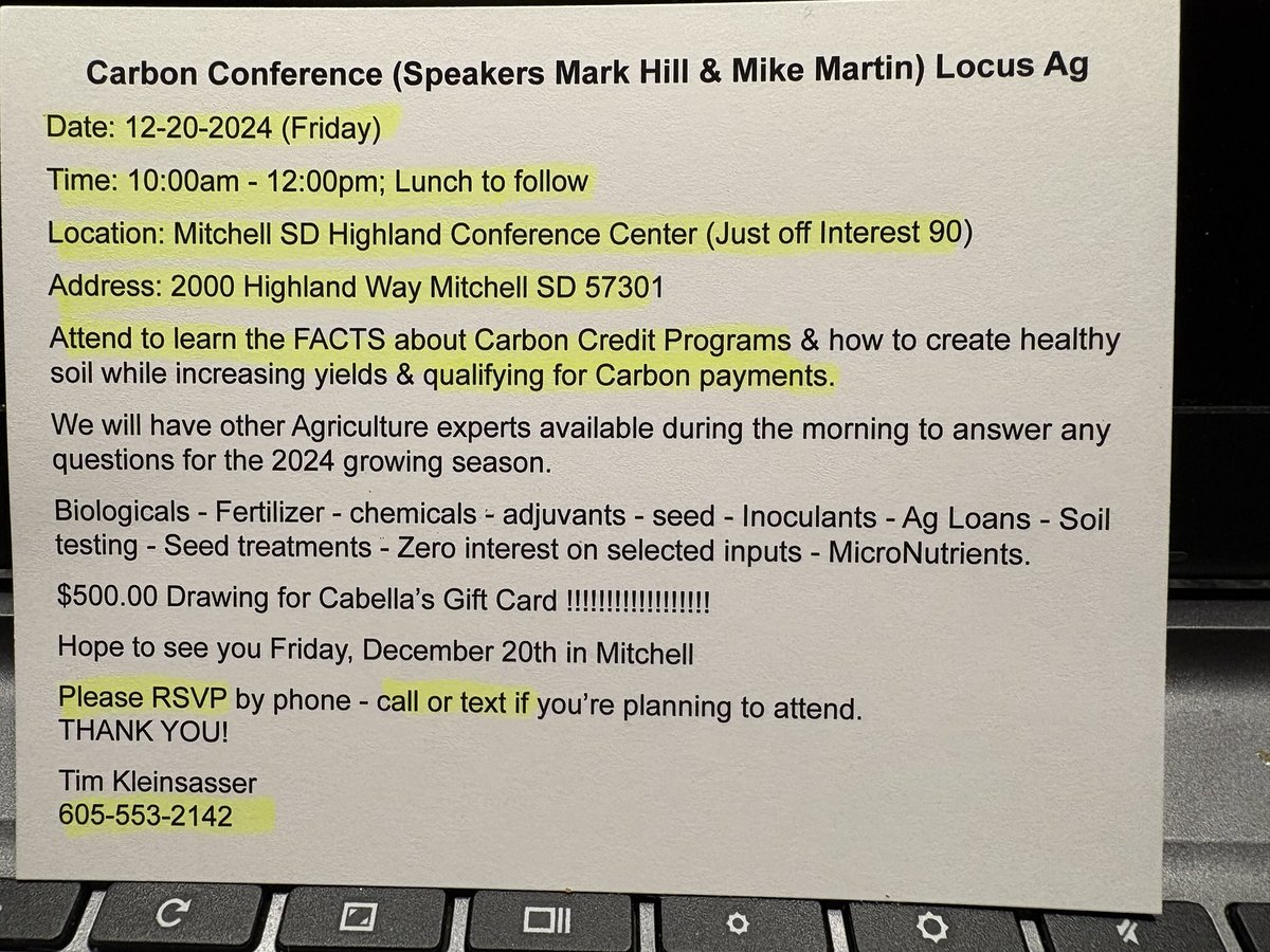 Hope you can make it.