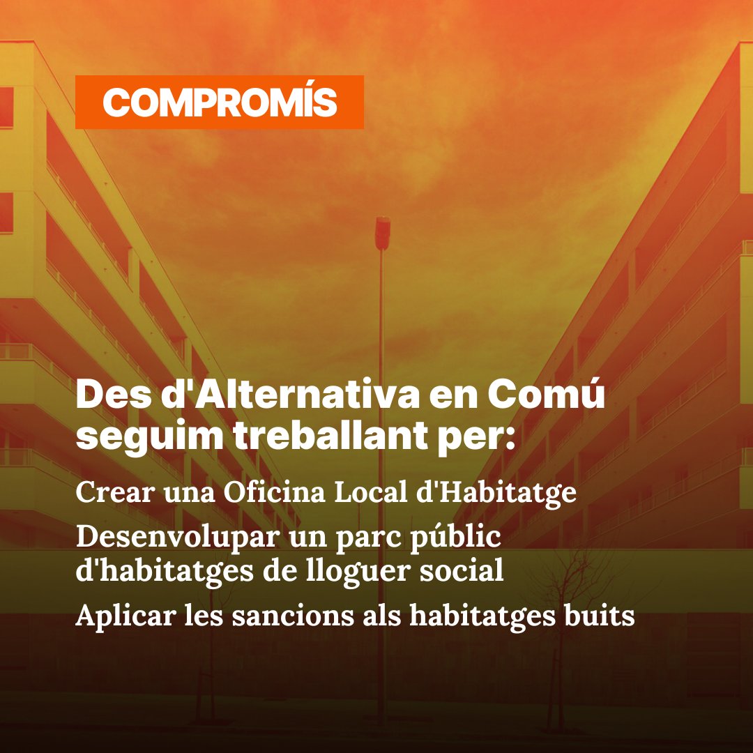 📊 HABITATGE | A #Abrera hi ha aprox. 220 habitatges buits mentre moltes famílies no poden accedir a un habitatge digne.
El govern del PSC va rebutjar la nostra proposta per mobilitzar-los cap a lloguer social. Seguim lluitant per garantir el dret a l'habitatge ⬇️