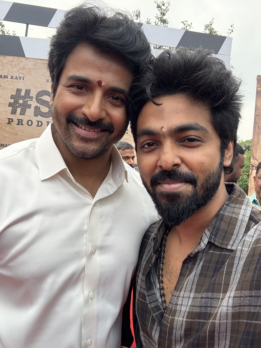 G.V.Prakash Kumar (@gvprakash) on Twitter photo #GV100 #SK25 🙏🙏🙏 my favourite <a href="/Sudha_Kongara/">Sudha Kongara</a> ….. <a href="/AakashBaskaran/">Aakash baskaran</a> <a href="/actor_jayamravi/">Ravi Moham</a> <a href="/Atharvaamurali/">Atharvaa</a> … after #amaran success back with <a href="/Siva_Kartikeyan/">Sivakarthikeyan</a> … let’s gooooo #GV100 #SK25 🙏🙏🙏 my favourite <a href="/Sudha_Kongara/">Sudha Kongara</a> ….. <a href="/AakashBaskaran/">Aakash baskaran</a> <a href="/actor_jayamravi/">Ravi Moham</a> <a href="/Atharvaamurali/">Atharvaa</a> … after #amaran success back with <a href="/Siva_Kartikeyan/">Sivakarthikeyan</a> … let’s gooooo