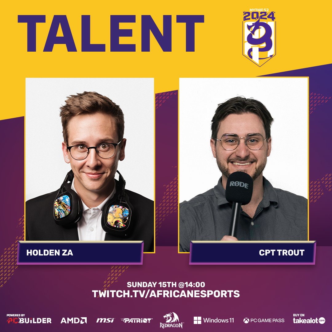 📢 <a href="/PCBuilderZA/">PCBuilderZA</a> #Mythic24 Champs Sunday tomorrow!

⏰ Schedule from 2pm:
Nixuh Vs Highborn (1st match)
skibidi Vs loser of 1st match
Grandfinals

🏆 <a href="/NixuhCorp/">Nixuh Corporation</a> 
🎖️ @V3Lithium 
🎖️ <a href="/RahilBux_/">Raz</a> 
🎖️ <a href="/NXH_Adnaan/">Adnaan</a> 
🎖️ <a href="/JameenEnigma/">Wassup, Bullitt?</a> 
🎖️ <a href="/RaeesMagicz/">Raees</a> 
🎖️ <a href="/TxckerFPS/">Taegan Sterling</a> 

🏆 <a href="/HighBorn_GG/">HighBorn</a> 
🎖️