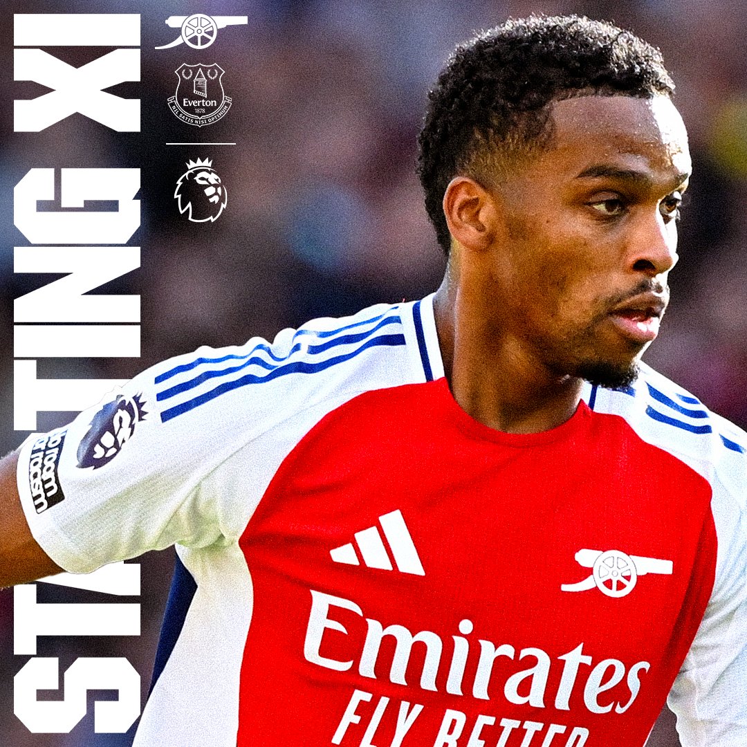 Arsenal's tweet photo. 🔴 𝗧𝗘𝗔𝗠𝙉𝙀𝙒𝙎 ⚪

🧱 Gabriel partners Saliba
 💪 Lewis-Skelly keeps his place
🇩🇪 Havertz leads the line

Let’s give it everything, Gunners 😤