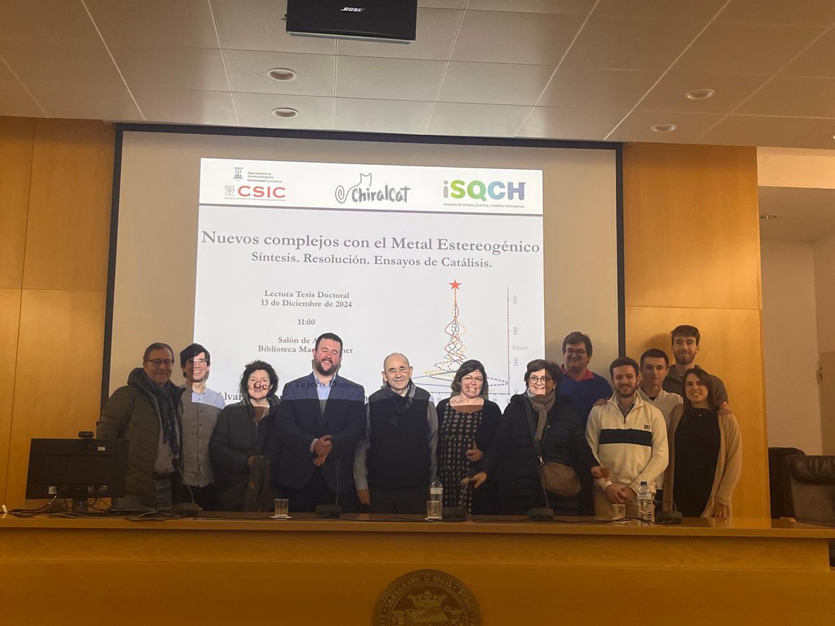 chiralcatgroup's tweet image. No two without three! @GenaroTejero gets his doctoral degree. Congratulations
and best of luck in your future endeavors!!
Many thanks to the court as well!
Dra Montserrat Diéguez (@universitatURV)
Dra Zoraida Freixa (@freixasgroup)
Dr Arnald Grabulosa (@UniBarcelona)
@ISQCH