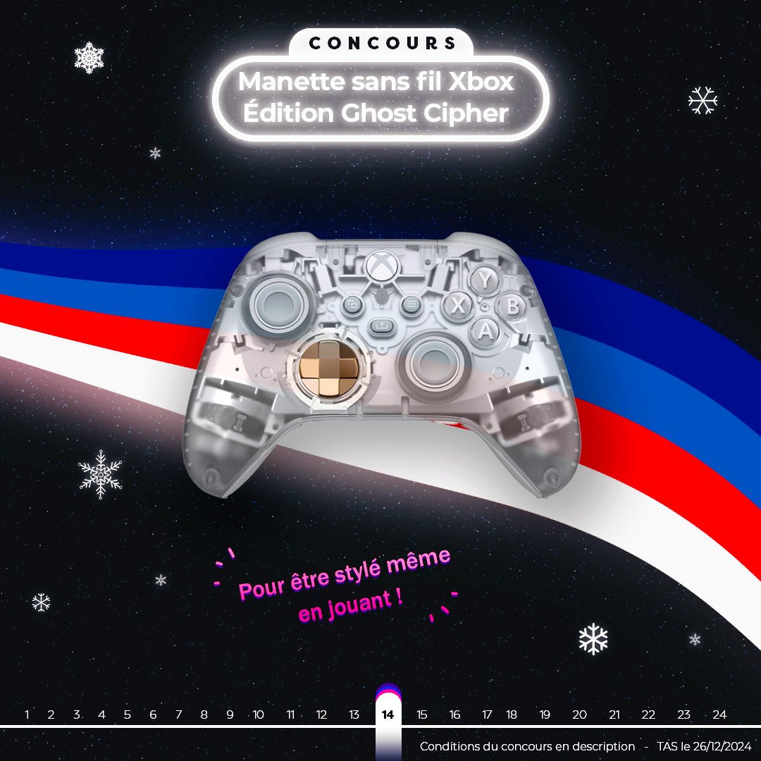 Frandroid's tweet image. #CONCOURS JOUR 14🎄
Gagnez une manette Xbox sans fil Edition Ghost Cipher !✨
Pour participer : 
➡️ #FrandroidOffreMoi + une manette Xbox + 
@XboxFR 
➡️ RT + Like
➡️ Follow @Frandroid + @XboxFR