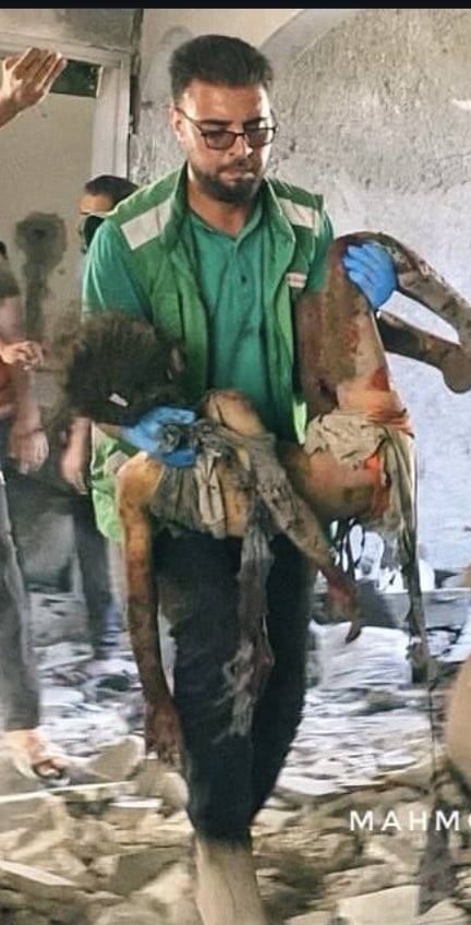 “What do human rights theorists say in the face of this scene?”