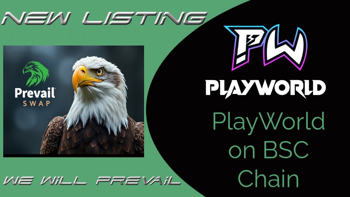 🚀  🌟 New Listing 🌟 🚀 

Prevail Token is pleased to announce our newest partnership and listing of <a href="/PlayWorld777/">PLAYWORLD</a>. Passion World is live to purchase on Prevail Swap!

Prevail Swap: swap.prevailtoken.com