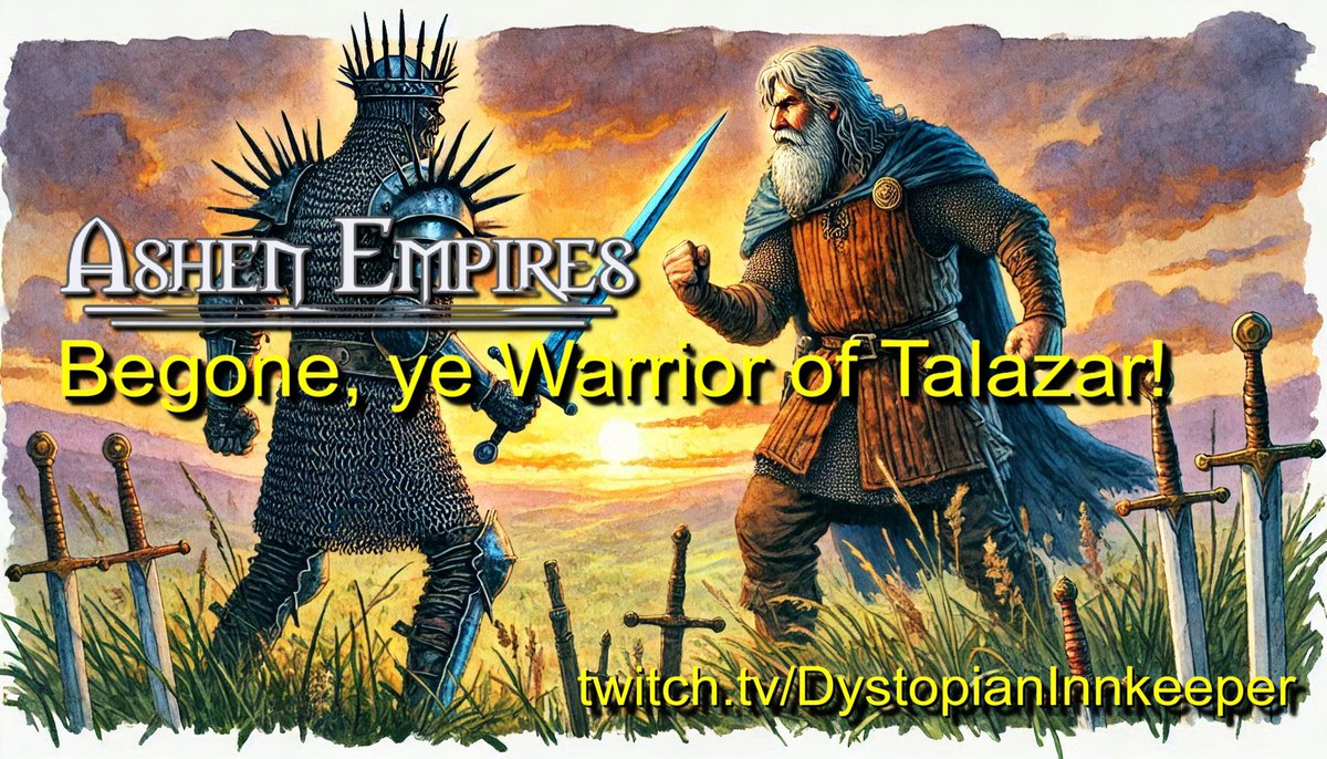 DystopianInn's tweet photo. Going #live on #Twitch in ~15 min with #AshenEmpires - A Trip Down Memory Road: Begone, ye Talazarian Warriors!

https://t.co/cDoT3jeKmH

#SmallStreamersConnect #SmallStreamersCommunity #SmallStreamersConnectRT #9thgaming #TwitchStream https://t.co/Q3rFtvnP0Q