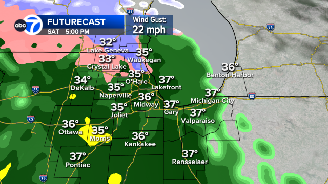 JaisolWX's tweet photo. Expect some wet weather Sat PM-Sun AM
-With cold road temperatures &amp; air temperatures right around 32º, there could be a light glaze of ice as the precipitation initially moves in today for LaSalle, DeKalb and McHenry Counties.

For the rest of the area, rain arrives after 2PM. https://t.co/iLdQSbZgi0