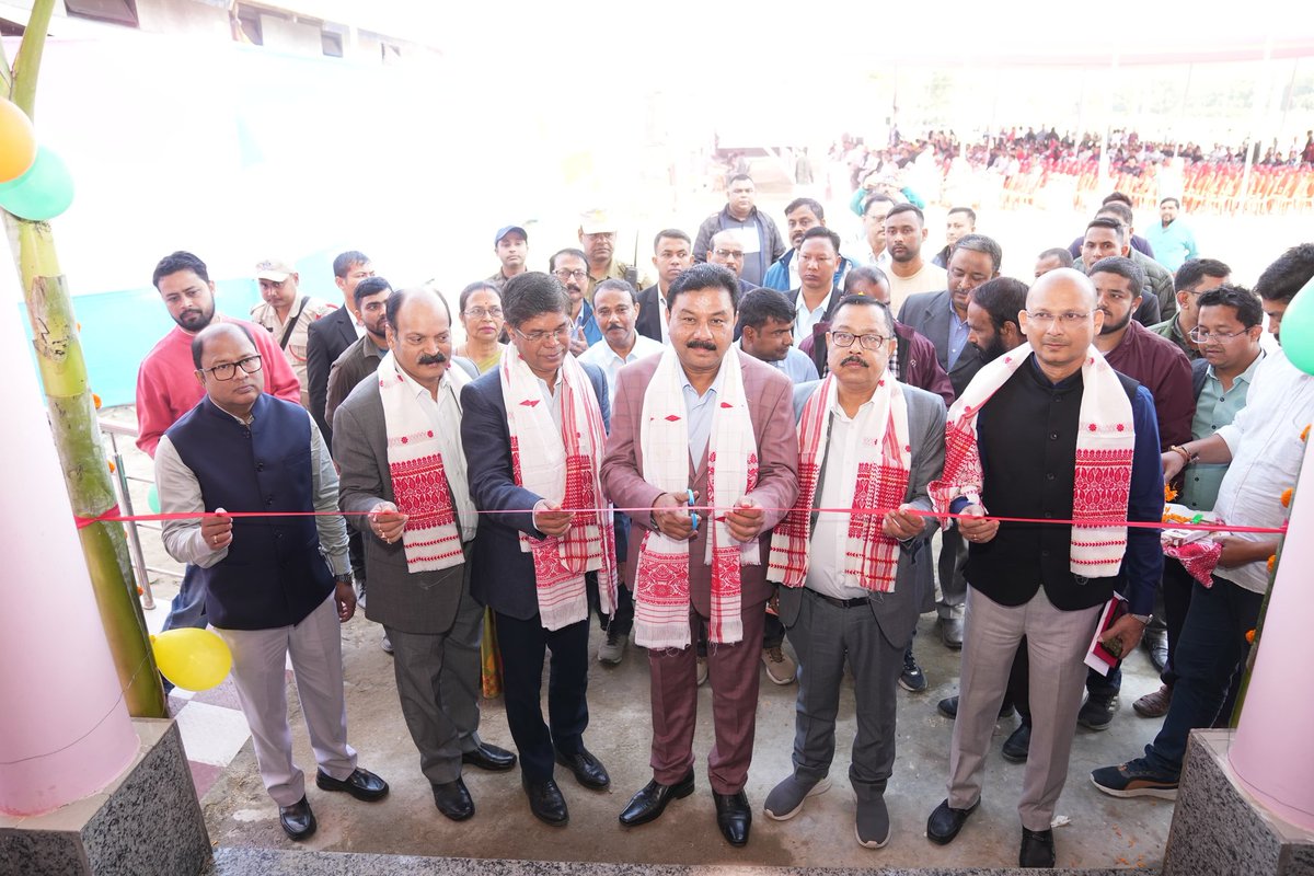SiprdAssam's tweet photo. Hon’ble Minister P&amp;RD, Tourism, Judicial, and GAD, Assam, Sjt. Ranjeet Kumar Dass, inaugurated the DPRC Bajali today in presence of Shri Dr. J.B. Ekka, Addl. Chief Secretary, P&amp;RD Dept. Phanidhar Talukdar,MLA,Bhawanipur, M. Sharma, Secretary, P&amp;RD, along with distinguished guests https://t.co/sE6e4xjtyc