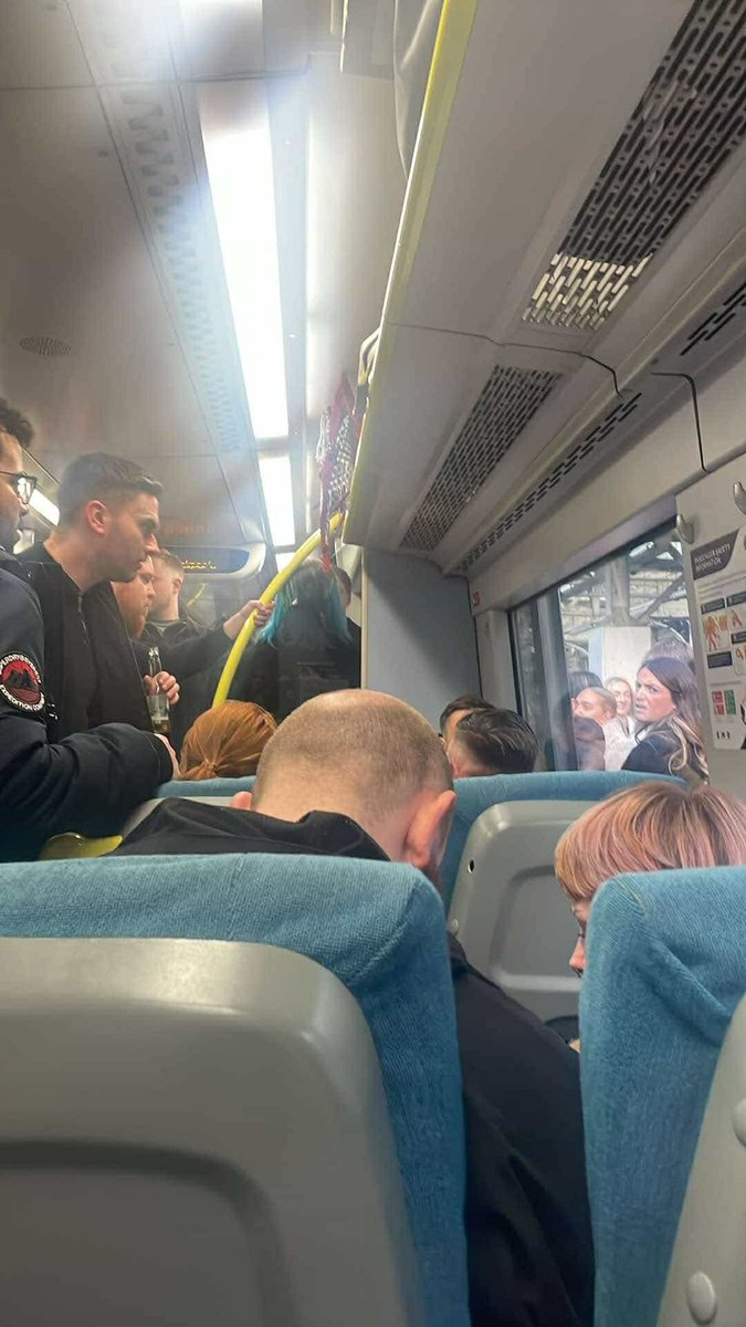 cadi_squire's tweet photo. @EastMidRailway this is completely appalling, people who have rightfully paid for a ticket should not have to stand or try and squeeze on the train because of your money hungry behaviour. https://t.co/Kp7E9oLIhJ