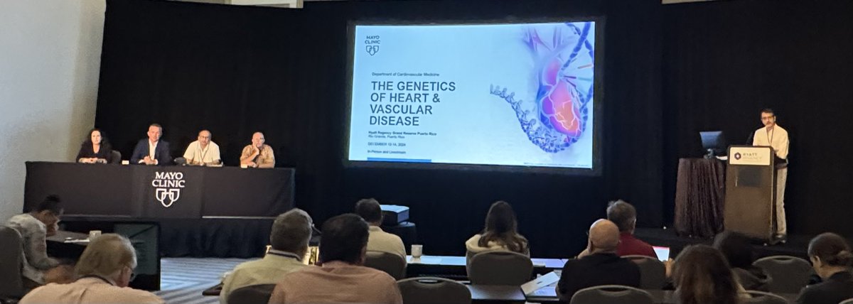 Mayo Clinic Genetic Heart Rhythm Clinic (@mayoclinicwsrgh) on Twitter photo Drs. <a href="/iftikhar_kullo/">Iftikhar J. Kullo</a> <a href="/MJAckermanMDPhD/">Michael J. Ackerman MD,PhD</a> <a href="/nl_pereira/">Naveen Pereira</a> Sabrina Phillips and Martijn Bos take the stage to cover comments and questions from this morning’s talks and more importantly the role of #genetictesting and #pharmacogenetic testing in cardiac diseases. <a href="/MayoClinicCV/">Mayo Clinic CV</a> #cardiology Drs. <a href="/iftikhar_kullo/">Iftikhar J. Kullo</a> <a href="/MJAckermanMDPhD/">Michael J. Ackerman MD,PhD</a> <a href="/nl_pereira/">Naveen Pereira</a> Sabrina Phillips and Martijn Bos take the stage to cover comments and questions from this morning’s talks and more importantly the role of #genetictesting and #pharmacogenetic testing in cardiac diseases. <a href="/MayoClinicCV/">Mayo Clinic CV</a> #cardiology