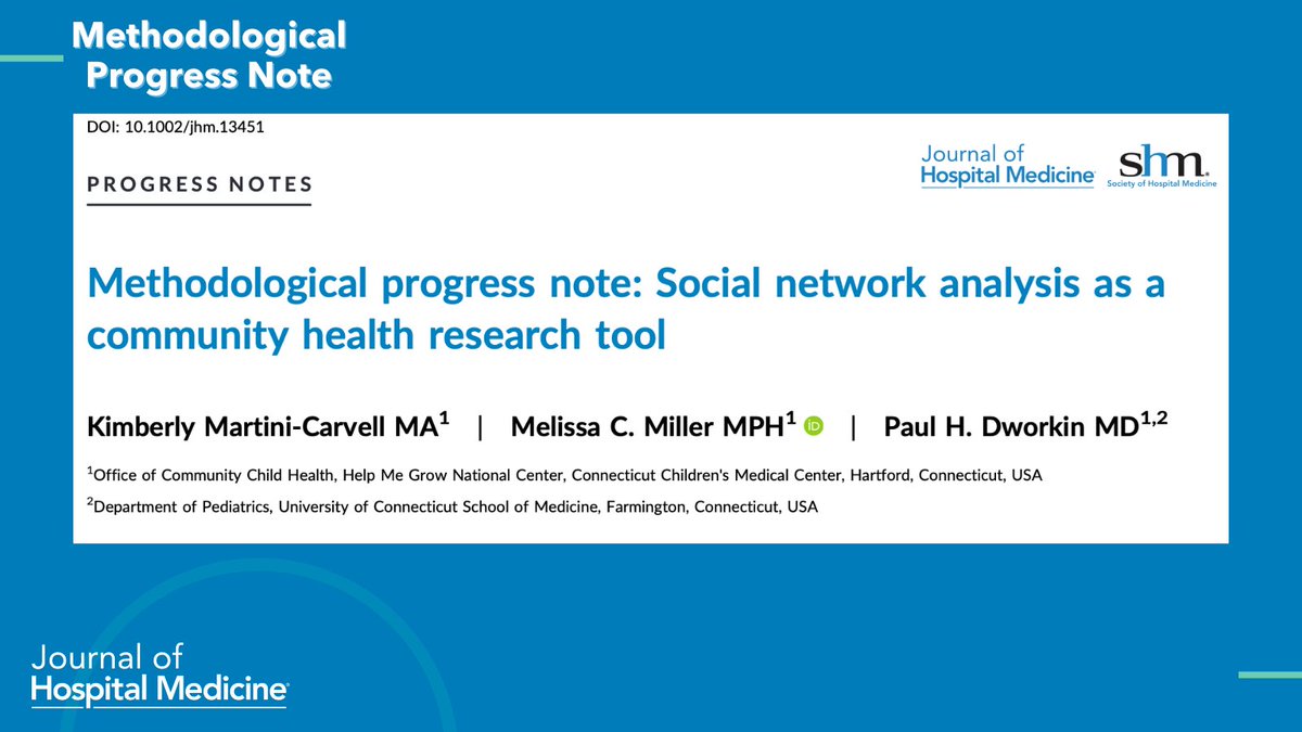 🌐❄️ It’s not the quantity of connections; it’s the quality! Explore how Social Network Analysis can optimize #HealthcareSystems #CommunityHealth #CommunityPHM #HospitalInnovation

🔗: doi.org/10.1002/jhm.13…
✍️: <a href="/ctchildrens/">Connecticut Children's</a>