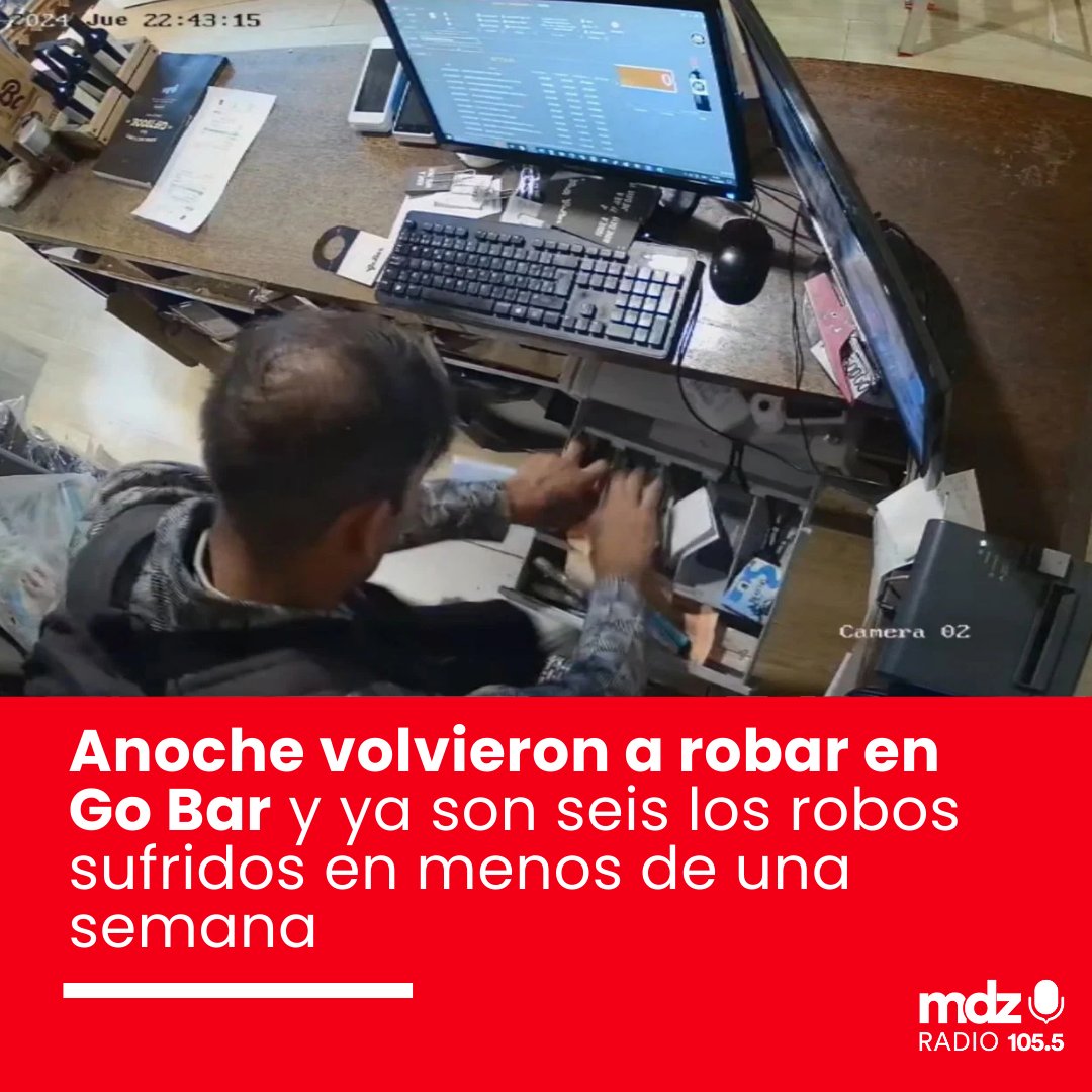 mdz_radio's tweet photo. 🔴 Este viernes MDZ informó acerca de la angustiante situación que sufre la reconocida tienda Go Bar ya que, en menos de una semana, habían sufrido cinco robos que originaron daños materiales y cuantiosos perjuicios económicos.

Esta mañana denunciaron que, pese a dar a conocer la noticia en los medios, anoche sufrieron un nuevo hecho de inseguridad.