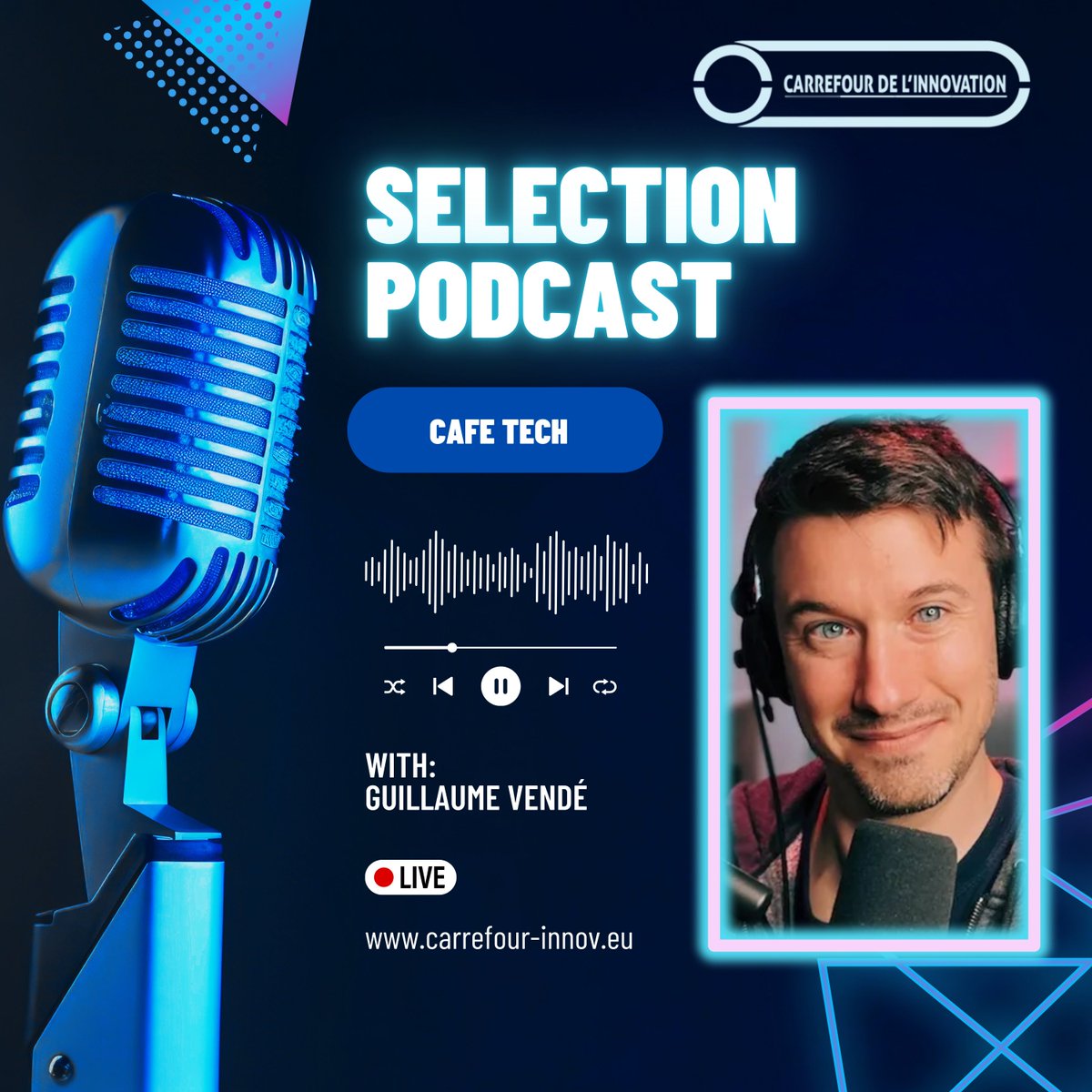 Carrefour_innov's tweet photo. #PODCASTDELASEMAINE
La team a décidé cette semaine de mettre en avant un podcast sur la Tech  celui de Guillaume Vendé "Tech Café", qui est un podcast sur l'actualité des nouvelles technologies.
@one_xperience  @LaCoqueNumeriq #onetransformation #oneacademy https://t.co/8crNJhHelF