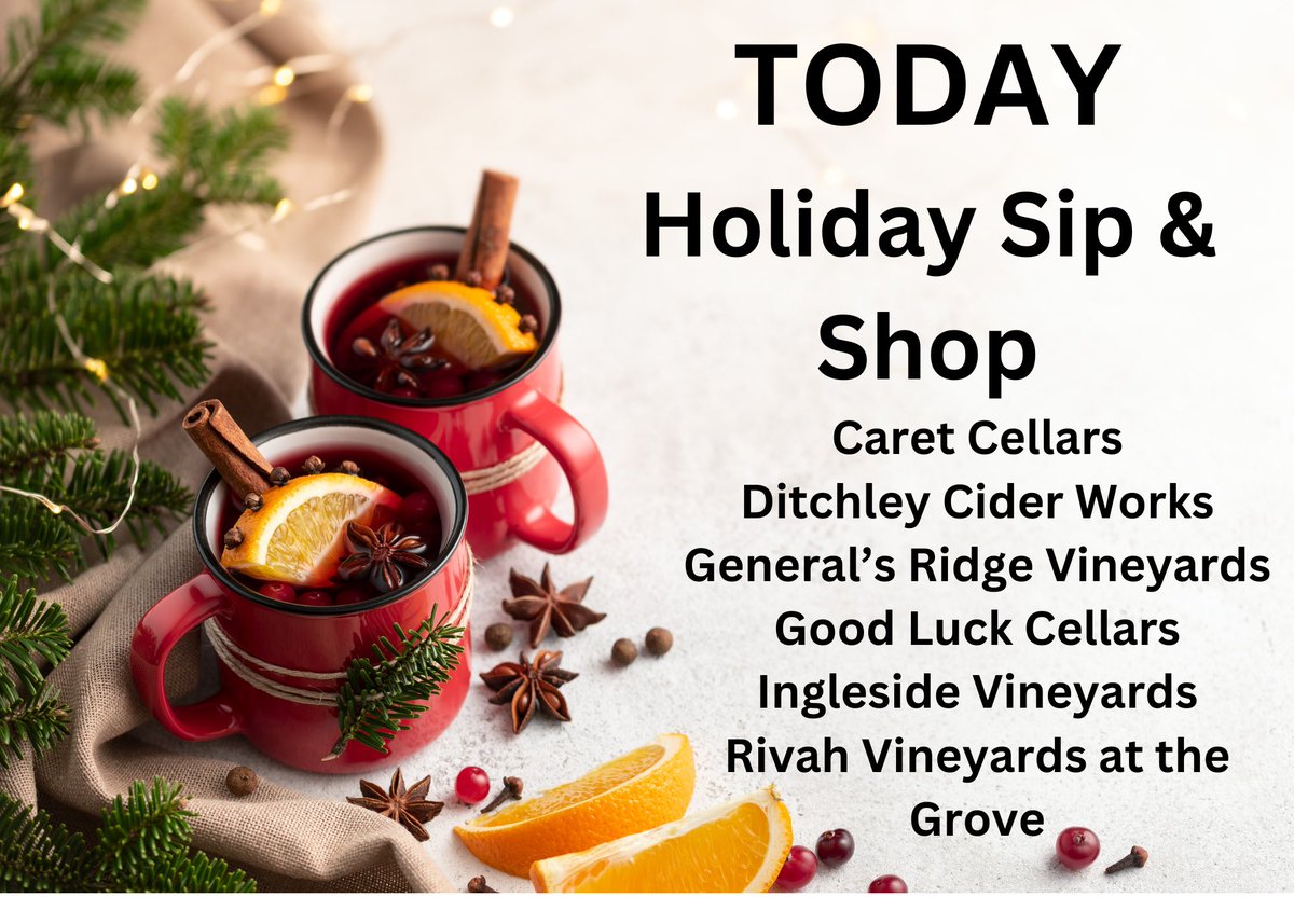 CBWineTrail's tweet photo. TODAY is the day! Sip #vawine and #ShopLocal! Holiday shopping for everyone on your list!

#cbwinetrail #chesapeakebaywinetrail #loveva #visitva #visitvirginia https://t.co/8D7Itdt57l