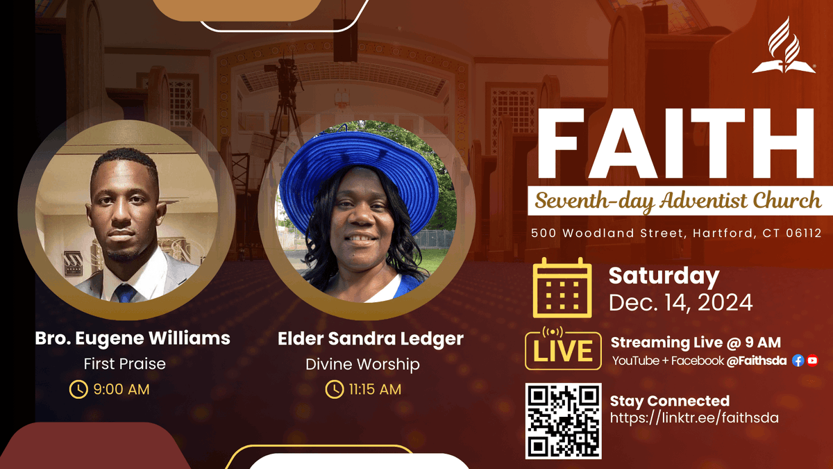 faith_sda's tweet photo. This Weekend at Faith 

Worship, meet and celebrate with us!
Sabbath worship experiences starting @ 9AM. 
Business Meeting @ 6 PM. 
Holiday Banquet 12/15 @ 5 PM.

Stay connected by visiting https://t.co/kd3x8wCOdL https://t.co/tvlrhNzVz1