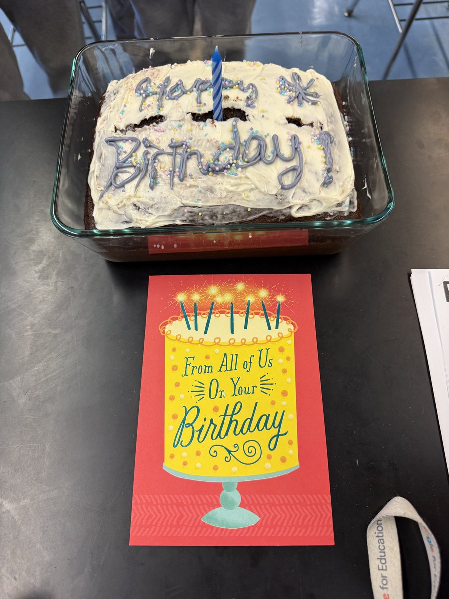 Briana Becker (@beckerphysics) on Twitter photo Some of the best <a href="/HPS_Eagles/">Hauppauge Schools</a> students made me a birthday cake 🎂 and wrote individual notes in a card yesterday 🎊
I’m so lucky to teach these amazing IB Physics students 🎉 Some of the best <a href="/HPS_Eagles/">Hauppauge Schools</a> students made me a birthday cake 🎂 and wrote individual notes in a card yesterday 🎊
I’m so lucky to teach these amazing IB Physics students 🎉