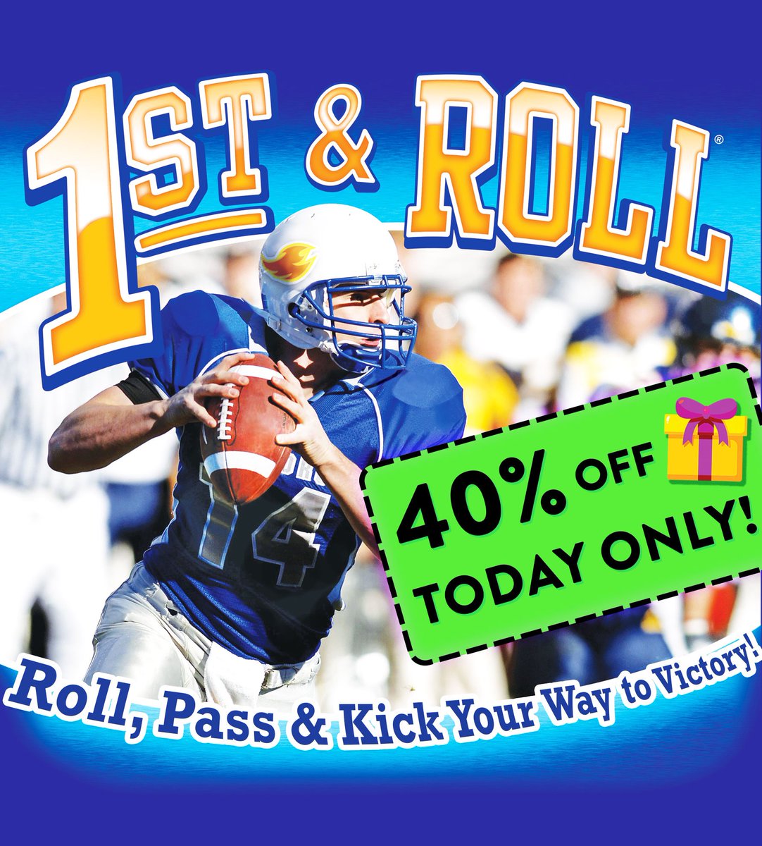 Let’s get ready for 40% off Football! Today’s bonus game is our hit 1st &amp; Roll
Call your own plays by using the Play die you want. Fumbles, interceptions, sacks, penalties, deep passes, breakaway runs... IT'S ALL IN HERE! Grab yours today!
rnrgames.com