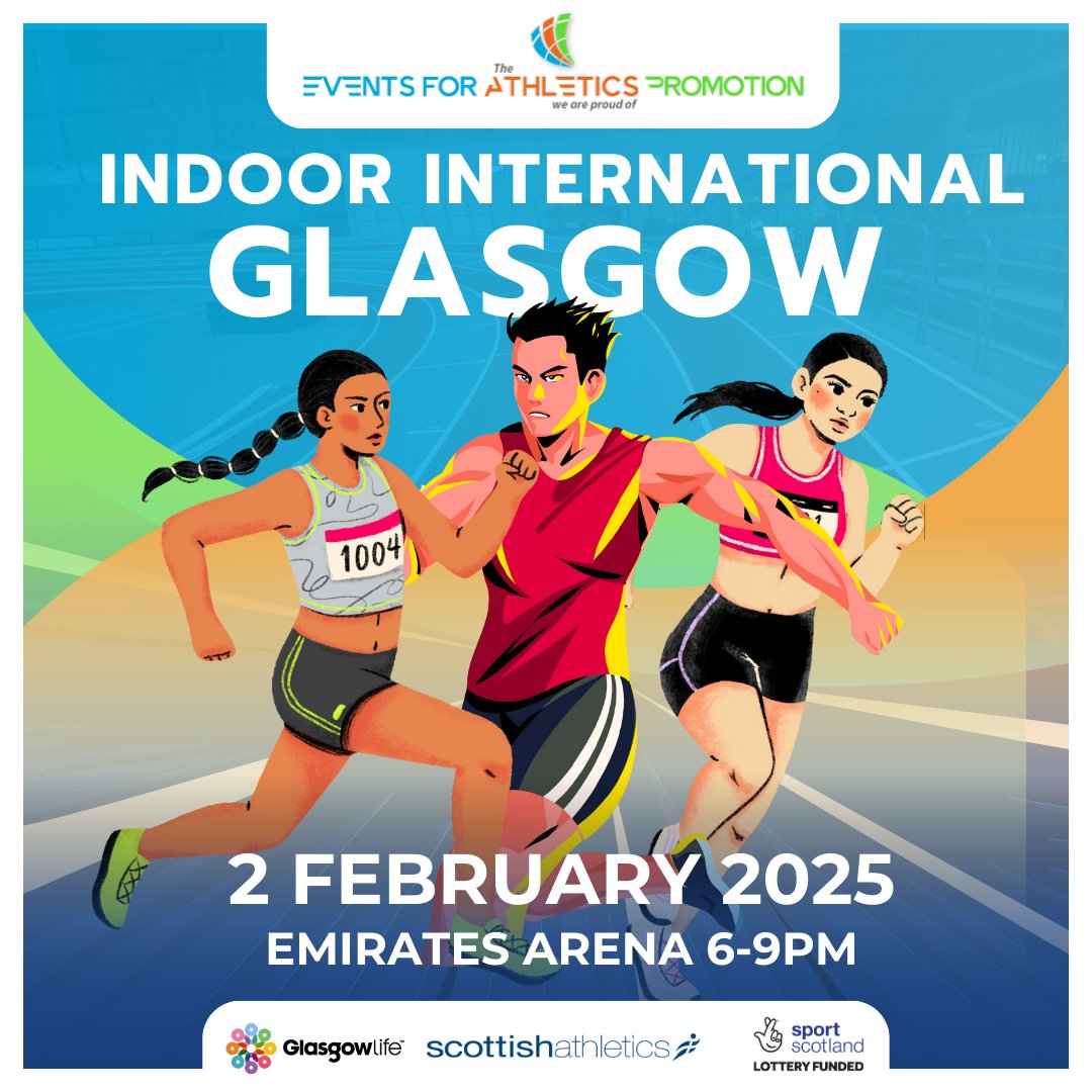 scottishathletics (@scotathletics) on Twitter photo Tickets on sale now! 🤩🎟
Today marks 5️⃣0️⃣ days until the inaugural EAP Indoor International Glasgow.
Join us on 2 Feb as we host some of Europe's top athletes alongside Scotland greats & rising stars 💫
More 👇
scottishathletics.org.uk/eap-glasgow/
#EAPglasgow <a href="/EAPCircuit/">EAP Circuit</a> <a href="/glasgowlife/">Glasgow Life</a> Tickets on sale now! 🤩🎟
Today marks 5️⃣0️⃣ days until the inaugural EAP Indoor International Glasgow.
Join us on 2 Feb as we host some of Europe's top athletes alongside Scotland greats & rising stars 💫
More 👇
scottishathletics.org.uk/eap-glasgow/
#EAPglasgow <a href="/EAPCircuit/">EAP Circuit</a> <a href="/glasgowlife/">Glasgow Life</a>