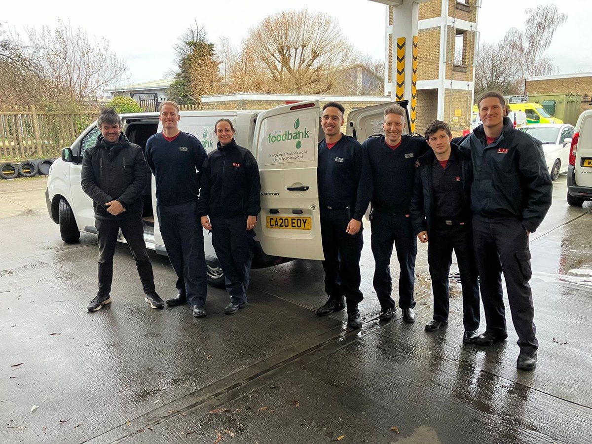 G29 Park Royal fire station helping out with the amazing work being done by the Foodbank.