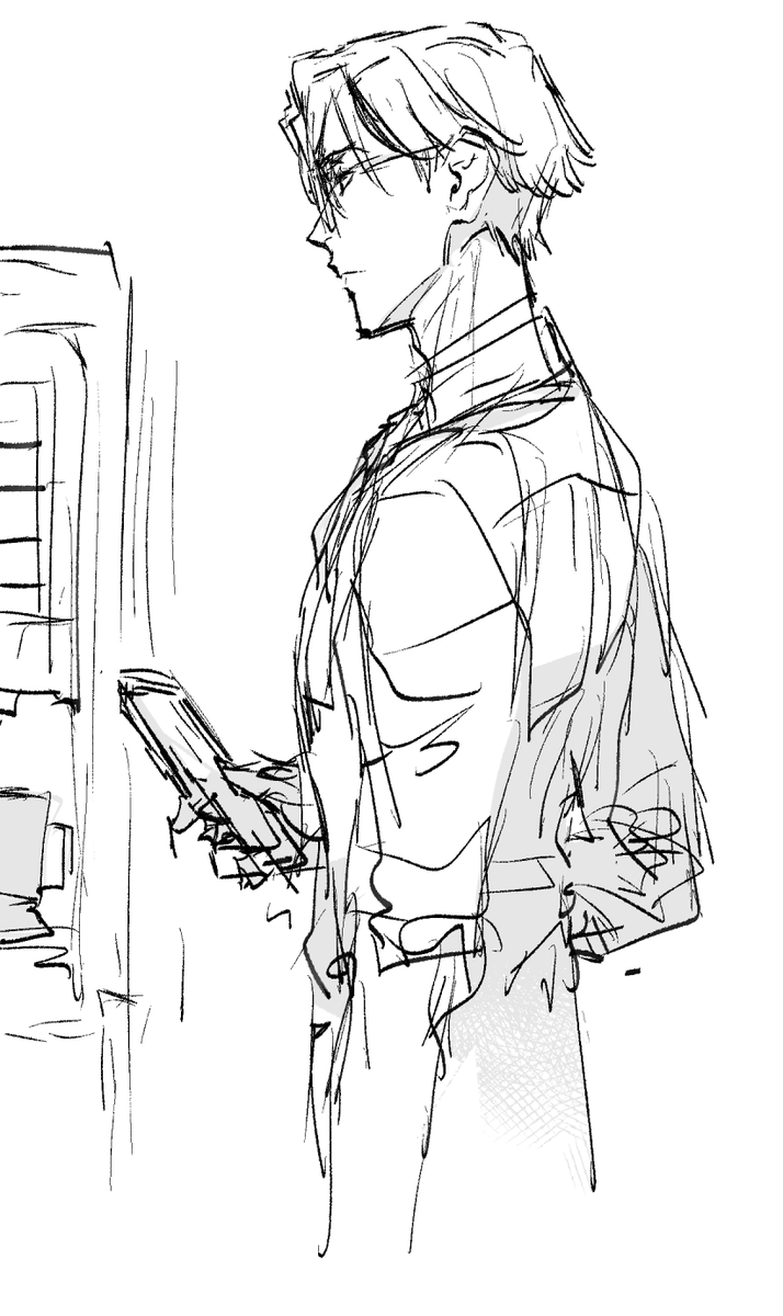 確か…自分のせいでクリスタの保存がうまくできなくて一回地球破壊してから現実逃避に描いた絵だったような気がする

コーヒーができるのを待つ成田 