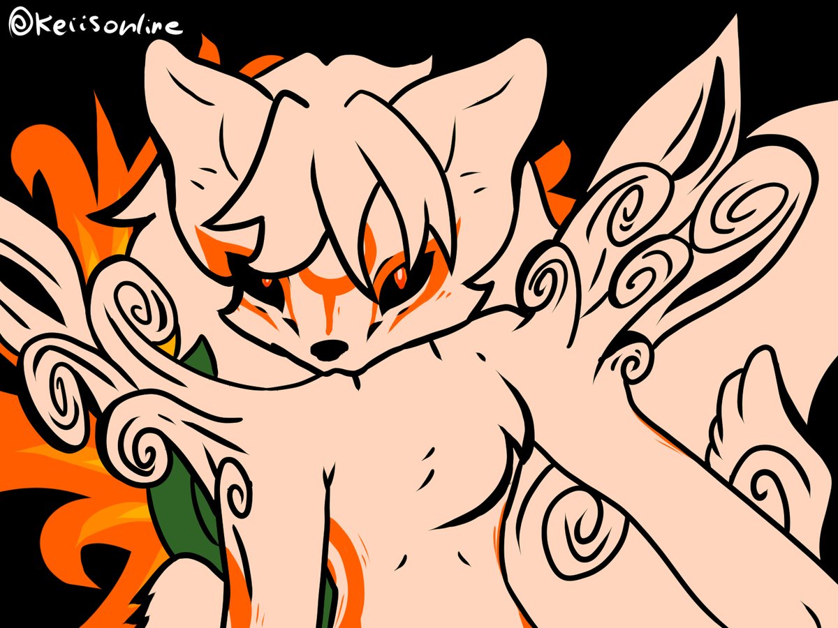keiisonline's tweet image. IM SO PROUD OF THIS PIECE AAAAAAAA
Amaterasu from Ookami!!
#furry #furryart
