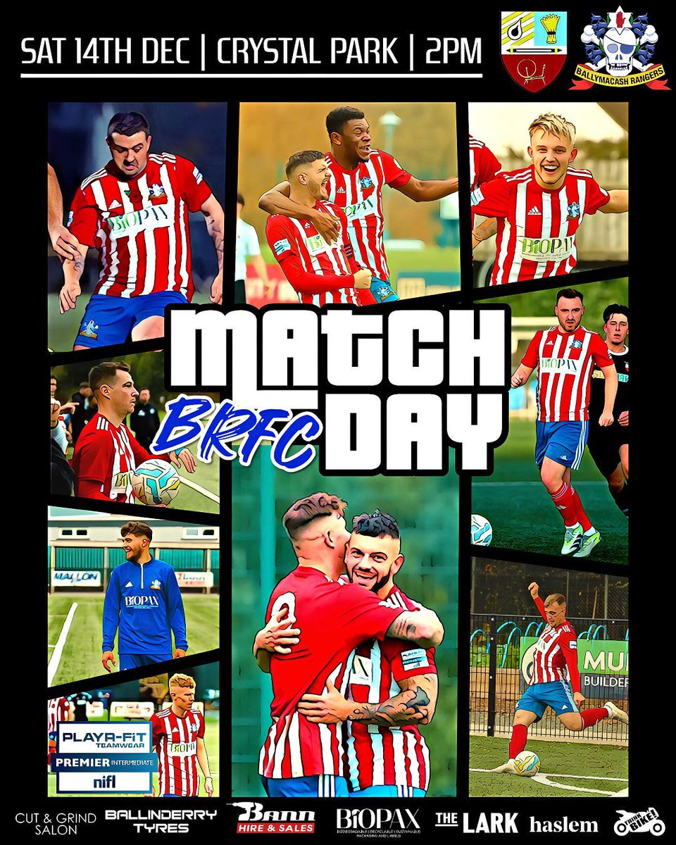 MATCHDAY | It’s time for more #PlayrFitPIL football 🔥

Banbridge Town are this afternoon’s opponents, with the game kicking off at 2pm at Crystal Park 👊

Get yourself down the dual carriageway and support the lads as we bid for another important 3 points 🚘

#upthecash🏴‍☠️💙⚽️