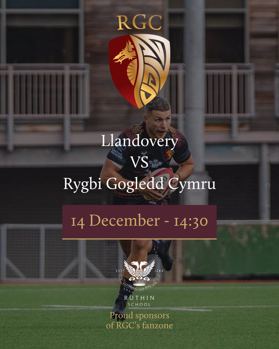 IT’S MATCH DAY 🏉 

We’ll be cheering on RGC in their match against Llandovery later on today 👏 

#ruthinschool #rgc
