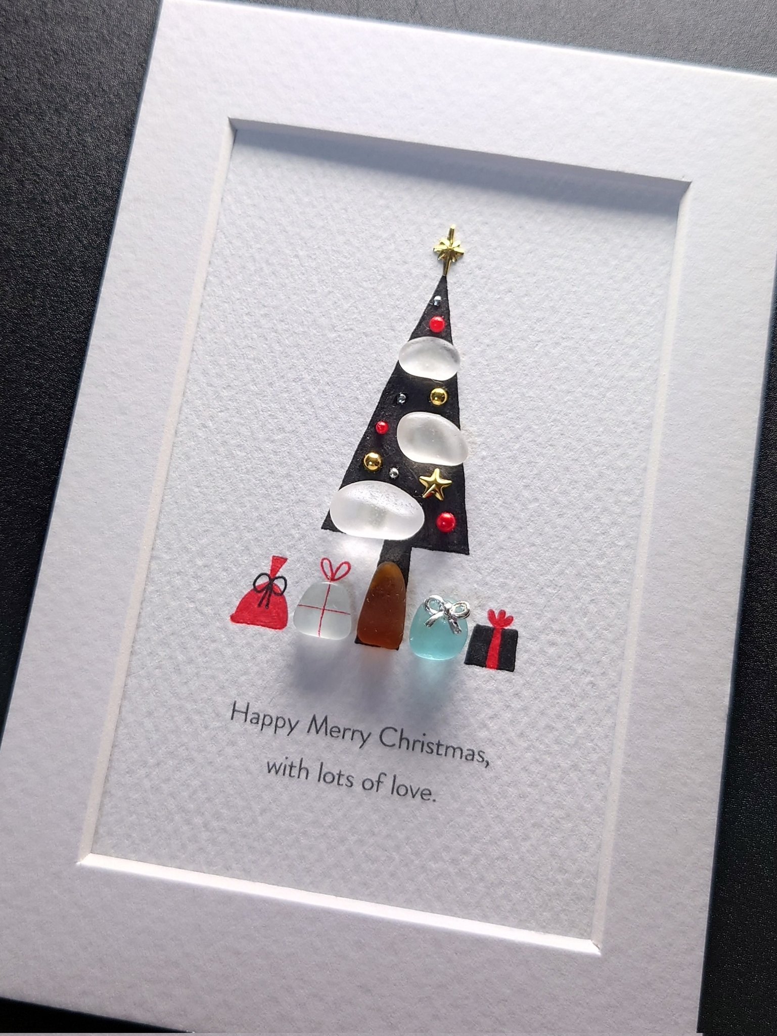 シーグラスアート　君待つクリスマス〜特別なプレゼント〜　めい様　ハンドメイド シーグラスアート 君待つクリスマス〜特別なプレゼント〜 めい様