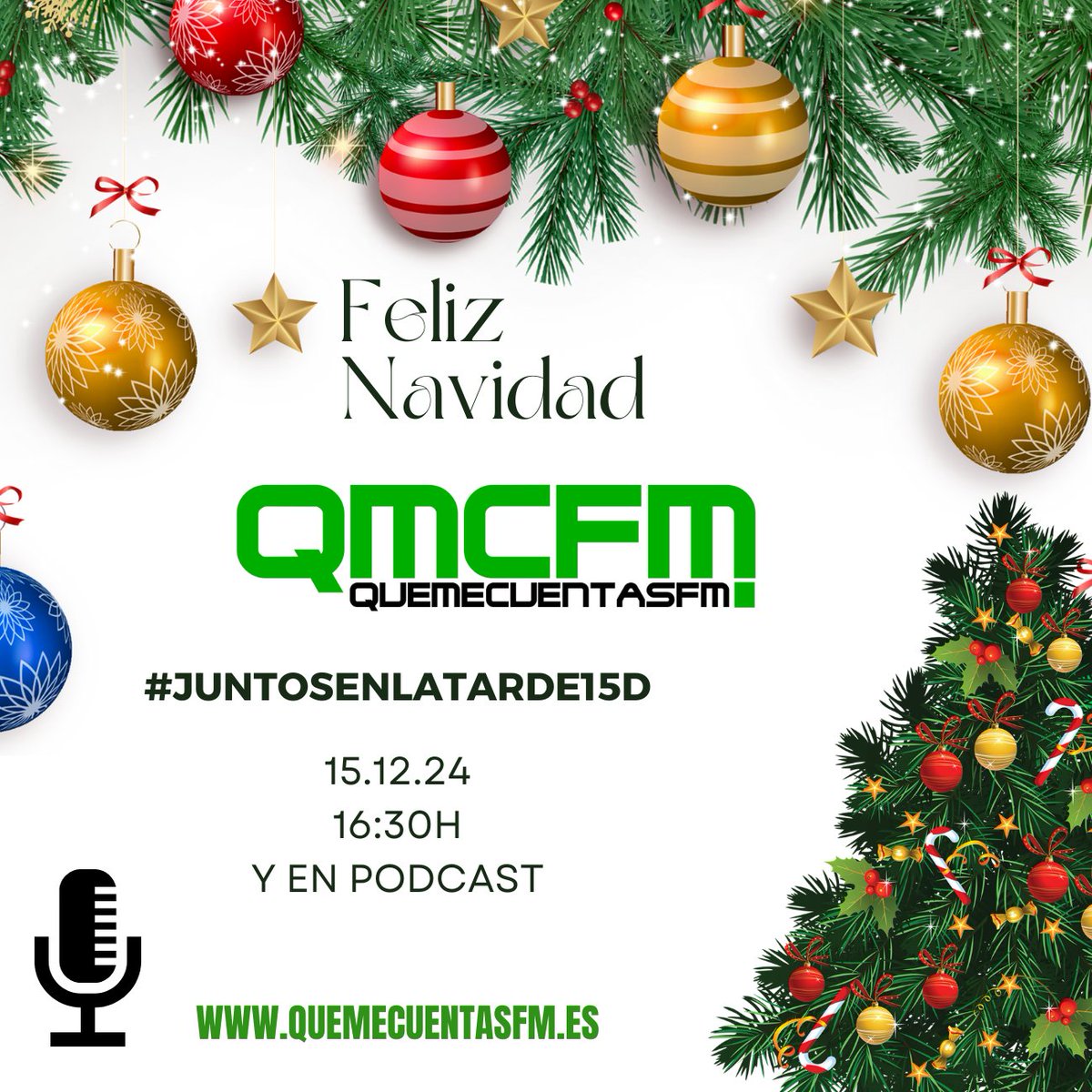 AlbertoEsteras's tweet photo. Feliz Navidad a todos!!, os esperamos este 15.12.24 a las 16:30h en https://t.co/9FeETGUyiP y en la app gratuita, habrá muchísima música y grandes entrevistas.
Todo el equipo de QMCFM os desea unas felices fiestas y un gran año 2025. Os queremos!!
#qmcfm #musica #feliznavidad https://t.co/GCN0fkhlvL