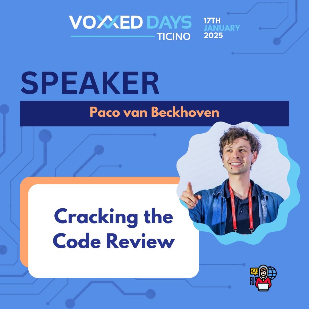 Paco (@devpaco) on Twitter photo In my head, 2025 feels far away but it's only 1 month until the first conferences of next year ๐. A great way to get rid of some of the winter blues โ๏ธ. Looking forward to speaking at <a href="/VoxxedTicino/">Voxxed Days Ticino</a> and <a href="/VoxxedCERN/">Voxxed Days CERN (15th January 2025)</a> , and also can't wait to meet you all again! #VoxxedDays In my head, 2025 feels far away but it's only 1 month until the first conferences of next year ๐. A great way to get rid of some of the winter blues โ๏ธ. Looking forward to speaking at <a href="/VoxxedTicino/">Voxxed Days Ticino</a> and <a href="/VoxxedCERN/">Voxxed Days CERN (15th January 2025)</a> , and also can't wait to meet you all again! #VoxxedDays