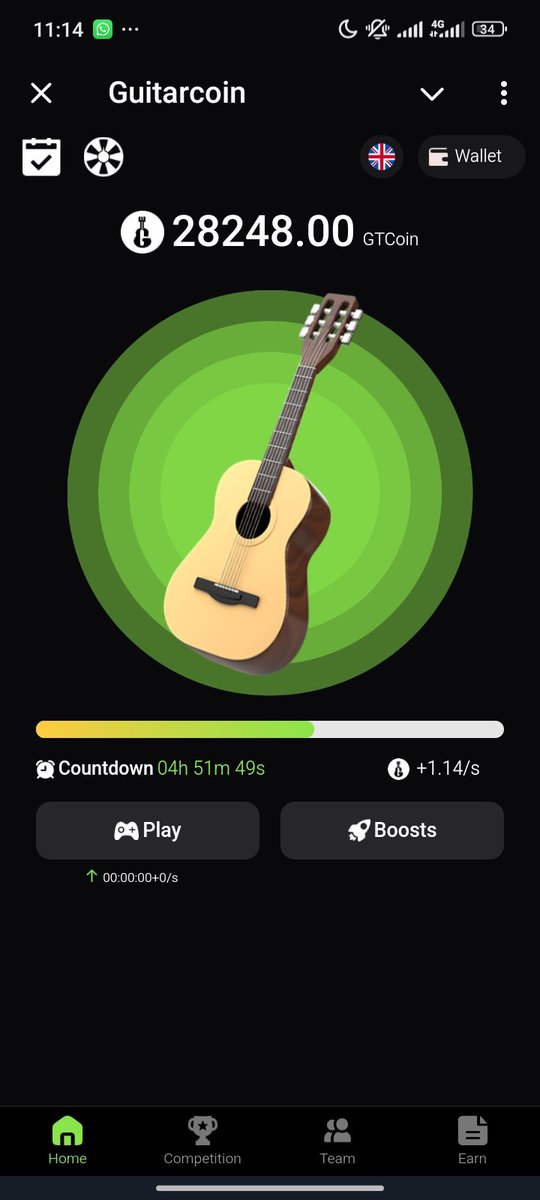 _VictorCodes's tweet photo. @Guitarcoinapp I participated! 🚀 #GTCoinSurprise
Something that I'm super excited about is the music-themed Guitar Coin's Telegram mini-game with so many other features.
Apart from the lovely music, it teaches me more about musical notes as I try it out on my guitar 🎸
I love the game a lot ❤️ https://t.co/FQJ7JMOy7R