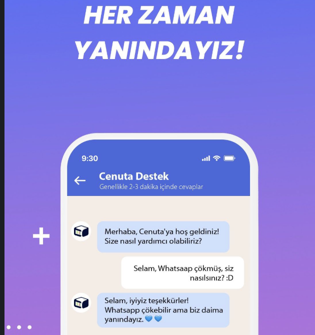 cenutacom's tweet photo. Sen çalışırken bizde çalışıyoruz! 7 gün 24 saat ihtiyaç duyduğun her an senin yanındayız! https://t.co/zfeNb7EjmC
