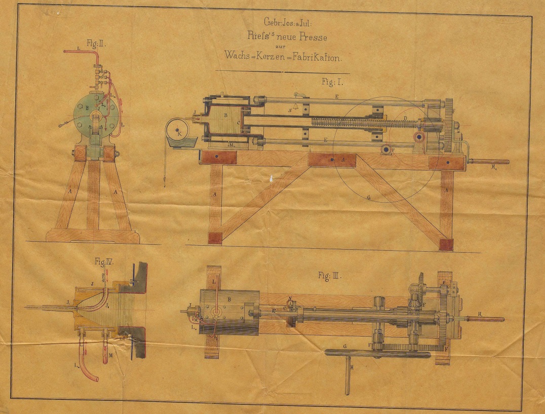 Wir wünschen Ihnen einen schönen 3. Advent!  Was wäre der #Advent ohne #Kerzen?🕯️Passend dazu zeigt unser Foto ein Patent der Gebrüder Joseph und Julius Rieß auf eine Presse zur Fabrikation von Wachskerzen aus dem Bestand des #Staatsarchivs #Ludwigsburg.

landesarchiv-bw.de/plink/?f=2-582…