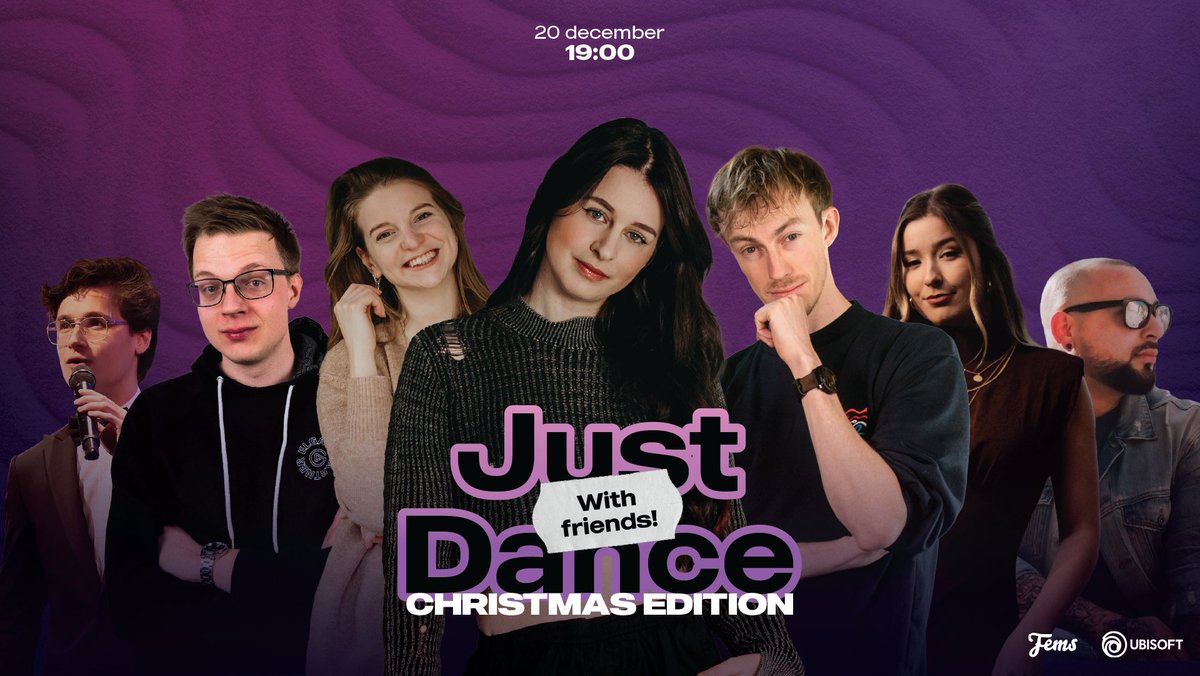 20 dec 19:00

🎄 Just Dance with Friends: Christmas Edition 🎄 

🩷Samen met <a href="/sejecem/">Sjors de Boer</a> <a href="/salinavdl/">Salina</a> <a href="/ttvDeem_i/">Deem I</a> <a href="/AltijdMelvin/">Melvin</a> 
🎵 door <a href="/dennisvaarssen/">Dennis van Aarssen</a> <a href="/JoshuaKhane/">Joshua Khane</a> 
🎮 Mega veel giveaways
🩷 Powered by <a href="/UbisoftBNL/">Ubisoft Benelux🎮</a> 

Zo veel zin in. Echt een droomstream. Ben erbij! 🩷