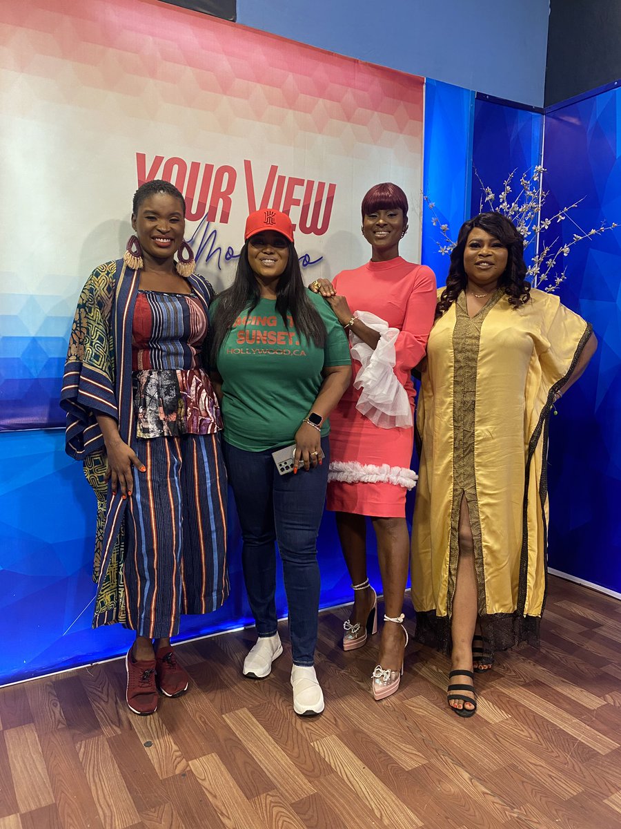 TVCconnect's tweet photo. Four fine people inside one sweet picture, dey serve us better family vibes! 😍✨

If you miss this episode, no worry—go check am for our YouTube page: TVC Entertainment! 

#yourviewpidgin 
#tvcentertainment 
#talkshow https://t.co/pJSjsgrDQ5