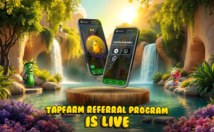 TapFarmofficial's tweet photo. 🌟 Exciting News! 🌾

The Tapfarm Referral Program is officially live! 🎉

Invite your friends to join the fun and earn rewards together. The more you refer, the more you grow! 🌱💰

Start tapping and sharing now: https://t.co/whdB3WDq0Y

#Tapfarm #tap2earn #Tapswap #play2earn #Play2Airdrop