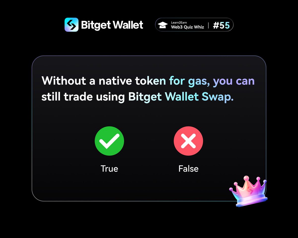 BitgetWallet's tweet photo. Happy weekend and don't forget to participate in the latest edition of Quiz Whiz!

Drop a "✅/❌" + your EVM address in the comments and be one of the 3 lucky winners to score 5-10 $GASU in rewards! https://t.co/KZMfmzcBSZ