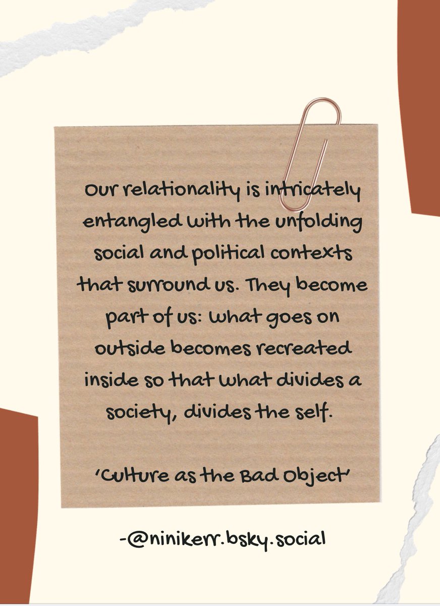 ninifangdr's tweet photo. Culture as the Bad Object (2024)
https://t.co/FHlDXT3StM https://t.co/IJrh2PEebj
