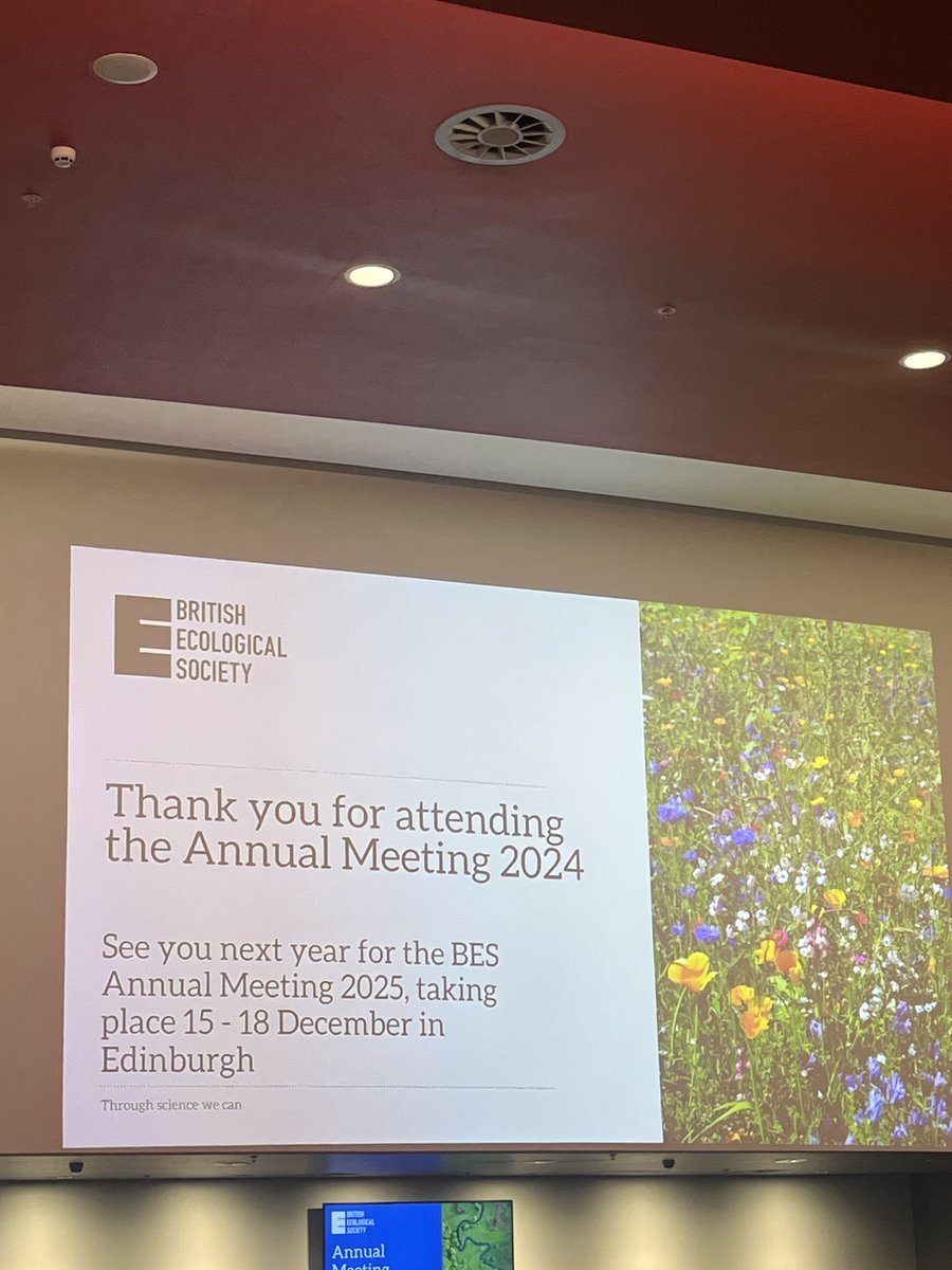 A very enjoyable few days presenting the first chapter of my PhD at the #BES2024 conference in Liverpool - time to get the second chapter ready to present in Edinburgh next year!