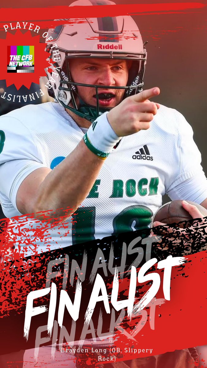 The College Football Network (@thecfbnetwork) on Twitter photo Introducing the 8 Finalists for the CFBNETWORK D-2 Offensive Player of the Year Award (2/2)
<a href="/UCMFootballTeam/">Mules Football</a> QB Zach Zebrowski
<a href="/esuhornetsfb/">ESU Hornet Football</a> WR Tyler Kahmann
<a href="/ucobronchofb/">UCO Football</a> WR Terrill Davis
<a href="/SRURockFB/">Slippery Rock Football</a> QB Brayden Long
Voting Open on Pinned Post
#d2fb Introducing the 8 Finalists for the CFBNETWORK D-2 Offensive Player of the Year Award (2/2)
<a href="/UCMFootballTeam/">Mules Football</a> QB Zach Zebrowski
<a href="/esuhornetsfb/">ESU Hornet Football</a> WR Tyler Kahmann
<a href="/ucobronchofb/">UCO Football</a> WR Terrill Davis
<a href="/SRURockFB/">Slippery Rock Football</a> QB Brayden Long
Voting Open on Pinned Post
#d2fb