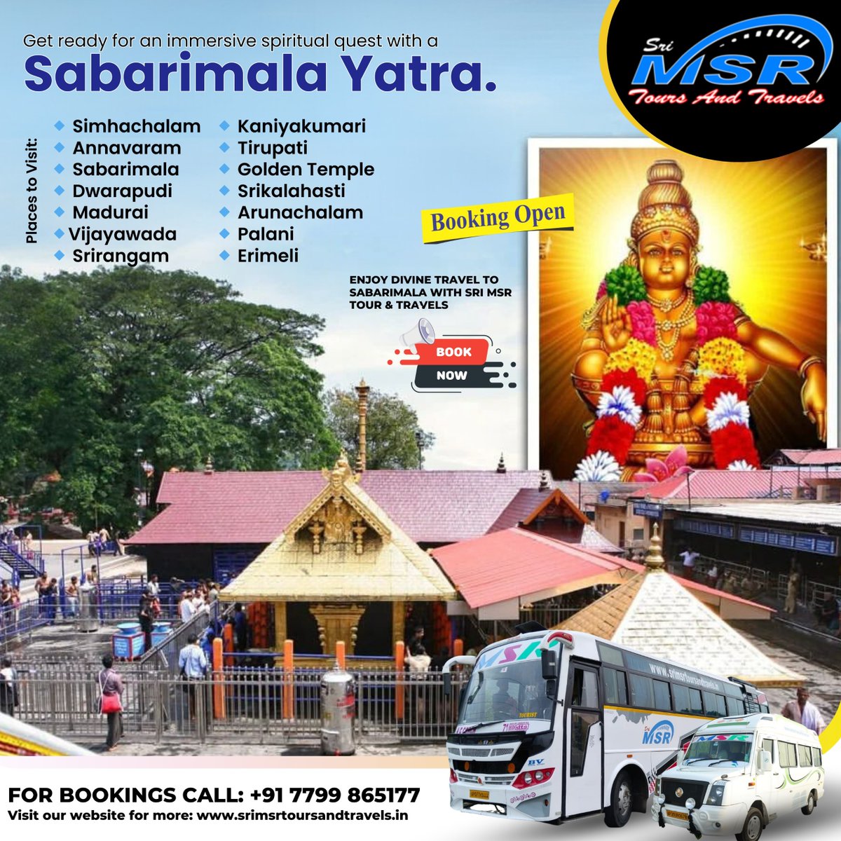 srimsrgroup's tweet image. 🌟 Embark on a Divine Spiritual Journey with Sri MSR Tours &amp;amp; Travels! 🌟

Get ready for an immersive Sabarimala Yatra filled with devotion, peace, and divine blessings. ✨

📞+91 7799 865177

#SabarimalaYatra #SpiritualJourney #DivineTravel #SriMSRToursAndTravels #PilgrimageTour