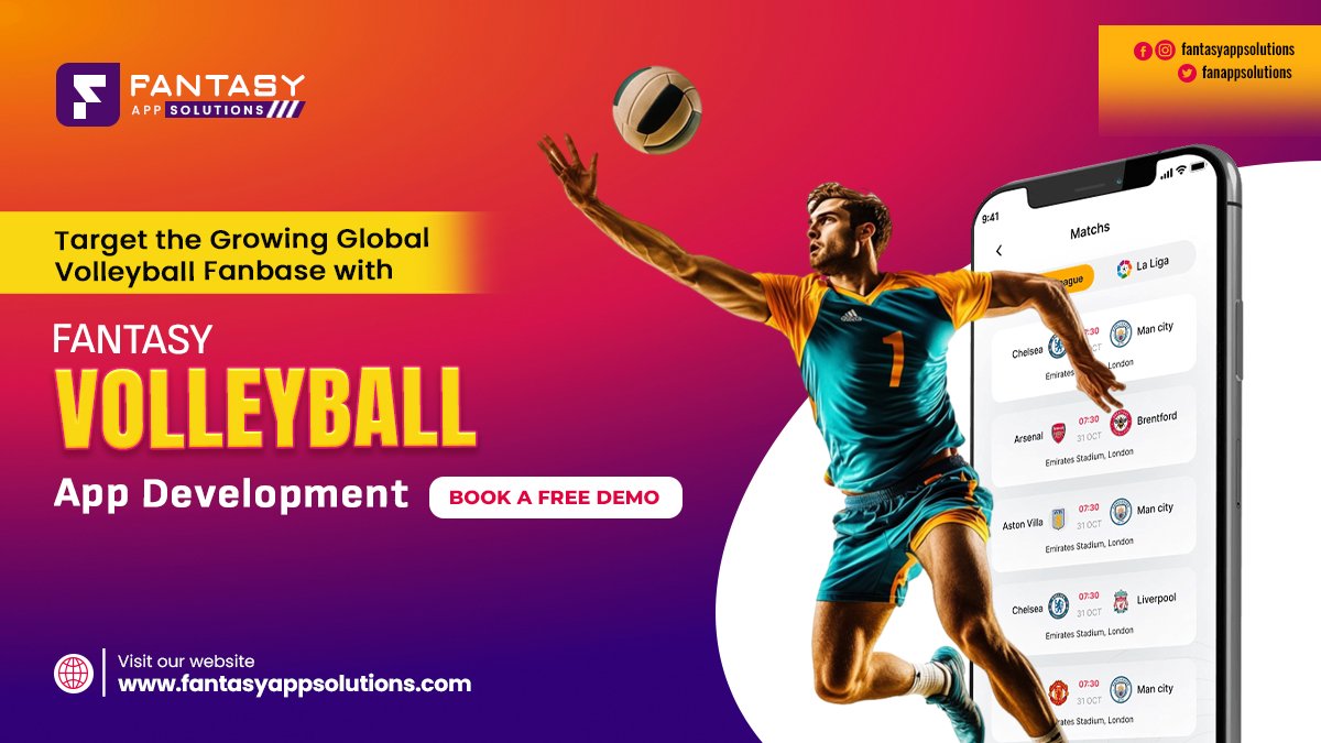 fanappsolutions's tweet image. Develop a 𝐅𝐚𝐧𝐭𝐚𝐬𝐲 𝐕𝐨𝐥𝐥𝐞𝐲𝐛𝐚𝐥𝐥 𝐀𝐩𝐩 that connects fans worldwide!
#FantasyVolleyballApp #FantasyVolleyball #FantasyAppDevelopment #FantasyVolleyballAppDeveloper #FantasyVolleyballAppDevelopment #VolleyballAppDevelopment #FantasyVolleyballAppSolutions