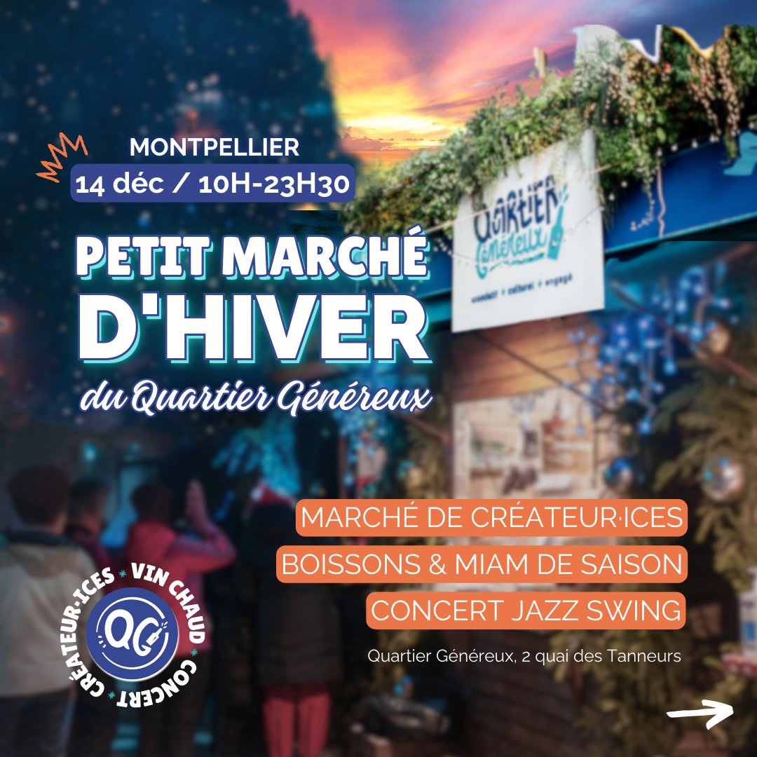 C'est le grand jour pour notre Petit Marché d'Hiver ! On se retrouve au 2 quai des Tanneurs à #Montpellier ❄️